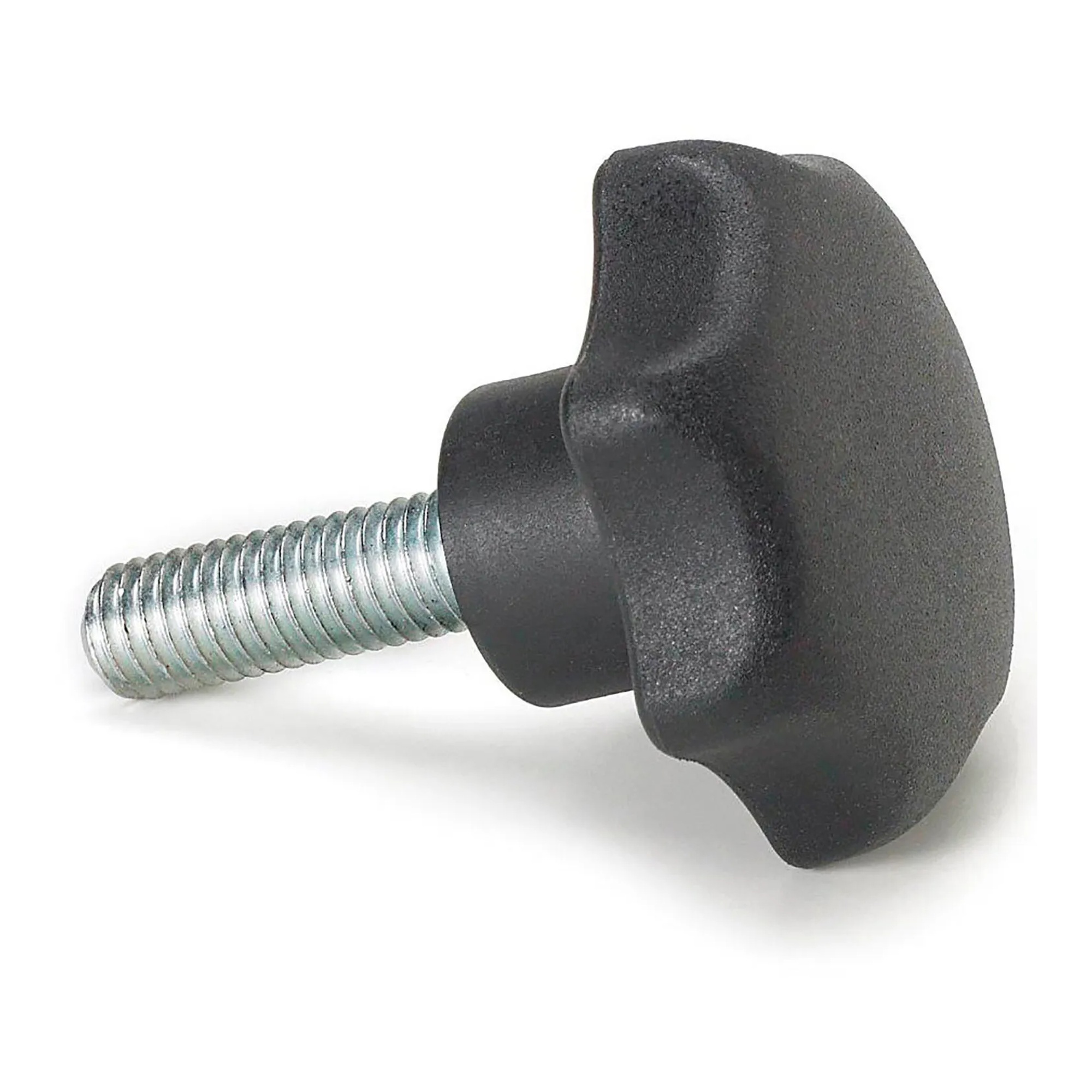 Black Thermoplastic Hand Knob, M8 x 1.25 Stainless Steel Screw