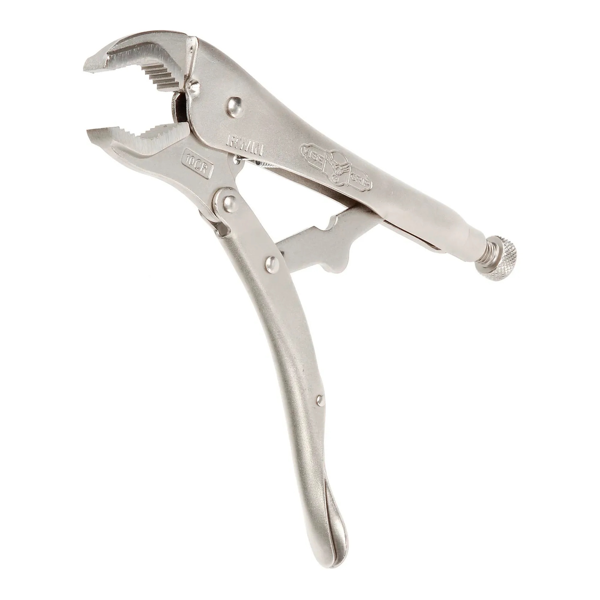 Four-piece locking plier set with storage pouch
