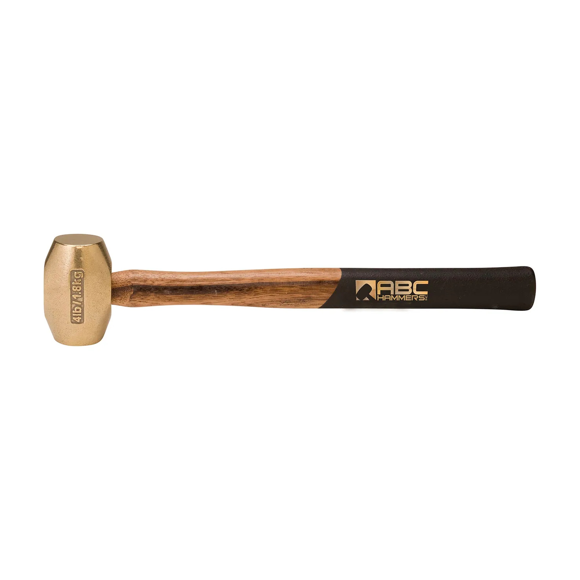 4 lb. Non-Sparking Brass Hammer with 15-Inch Hickory Handle