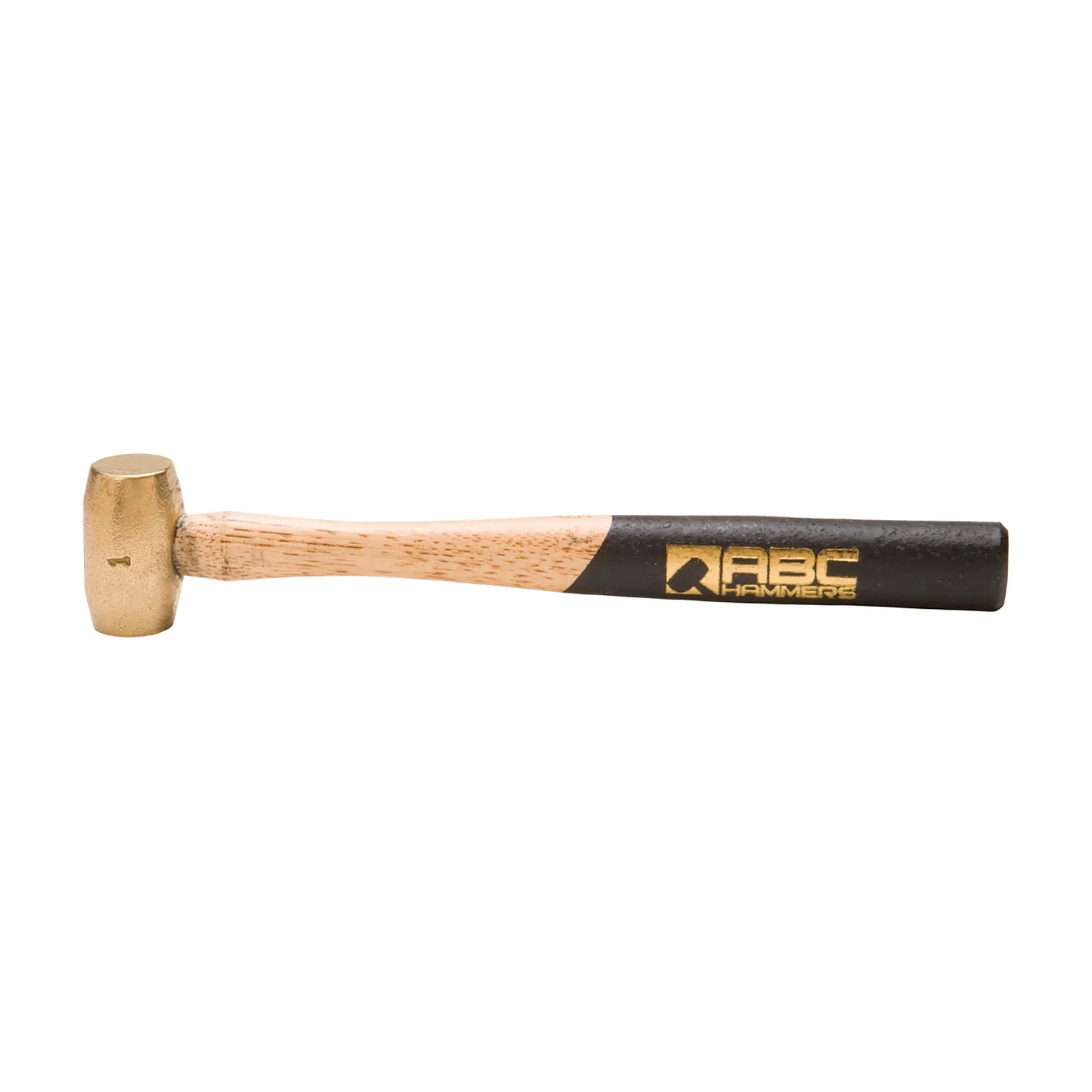 1 lb Non-Sparking Brass Hammer with 10-Inch Hickory Handle
