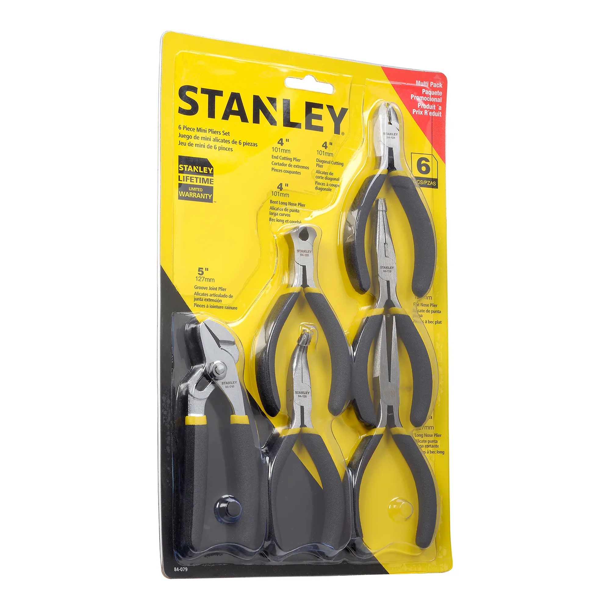 6-Piece Miniature Plier Set with Dipped Handles