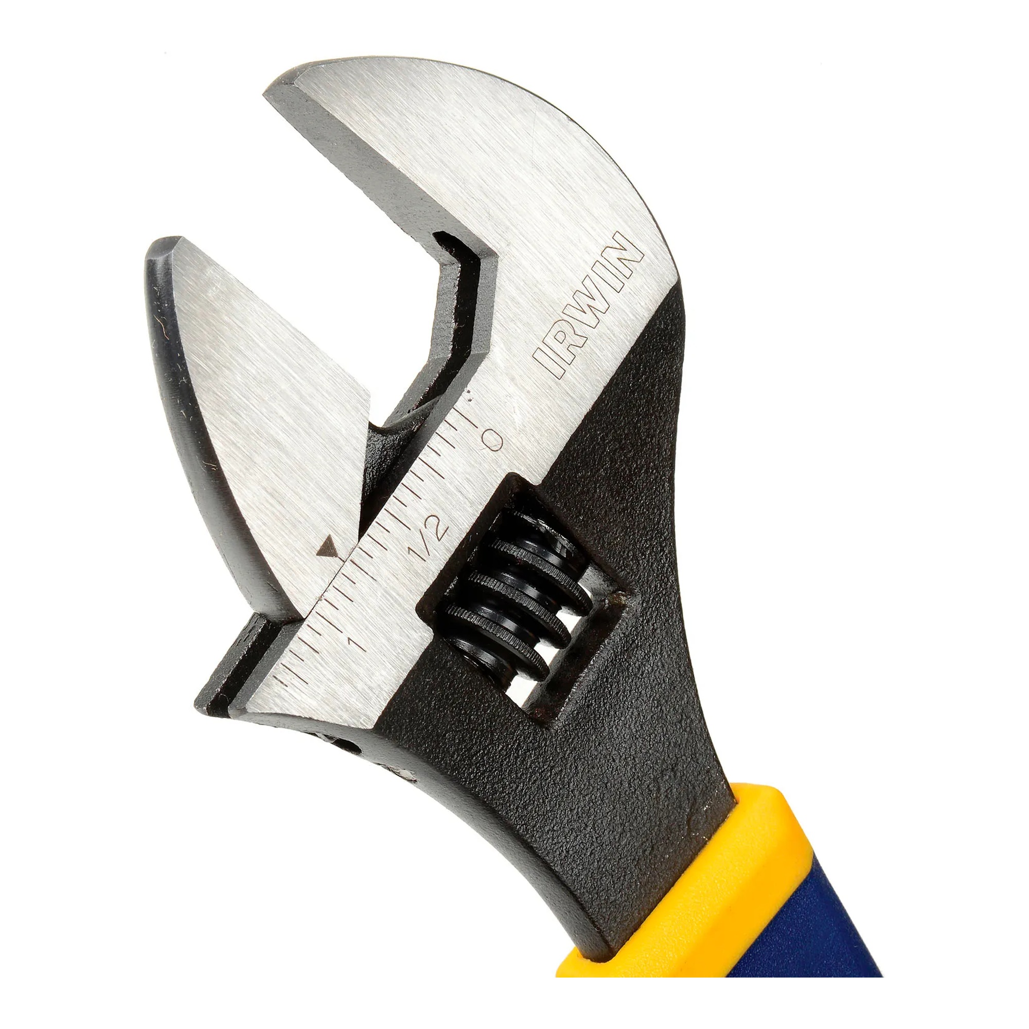 Blue and yellow four-piece pliers and adjustable wrench set