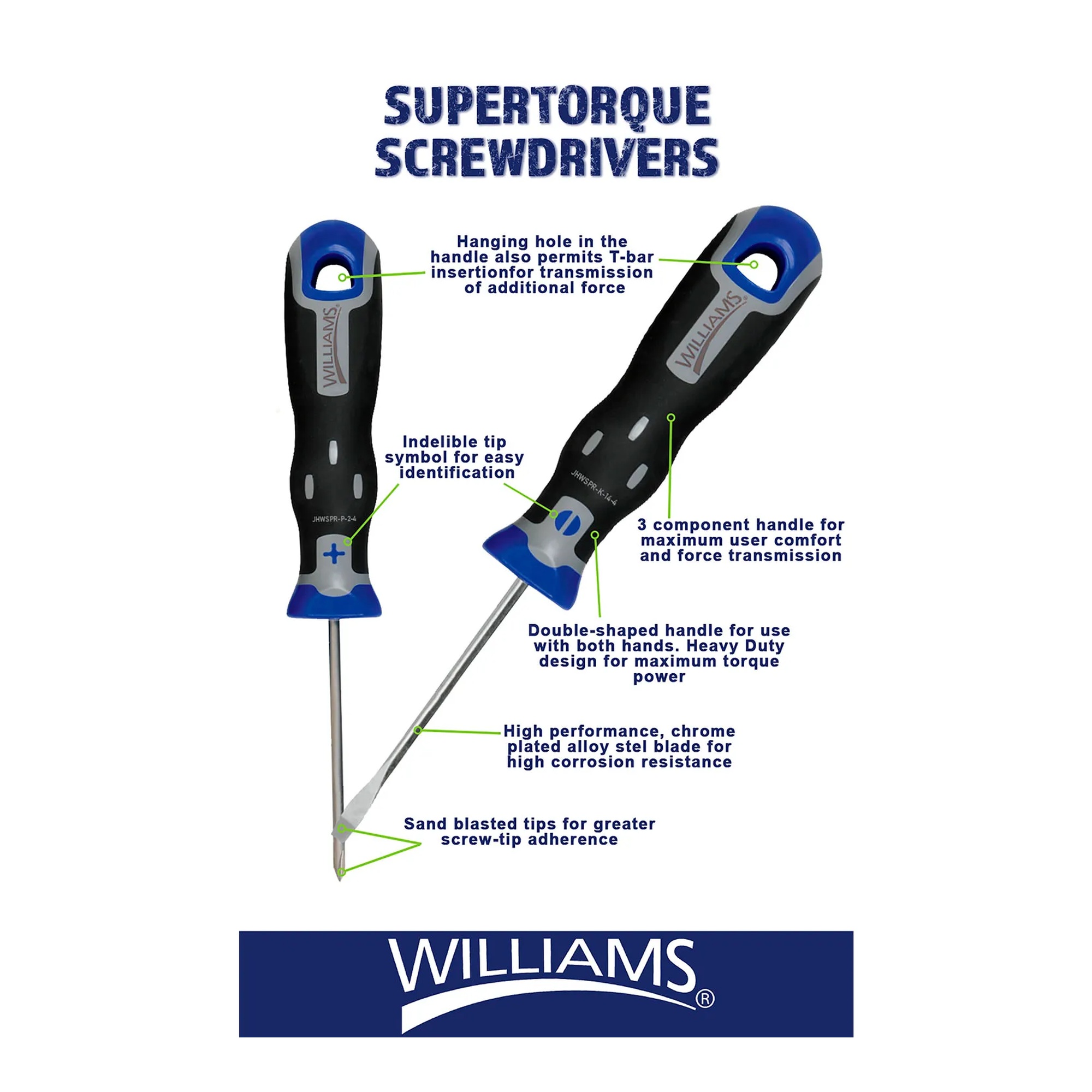 #2 Phillips screwdriver with 8 in. chrome blade and comfort-grip handle