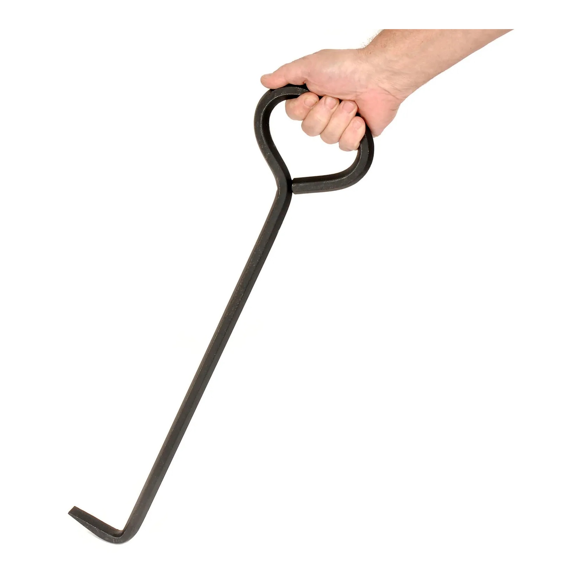 24-inch steel manhole cover bar with hardened diamond point
