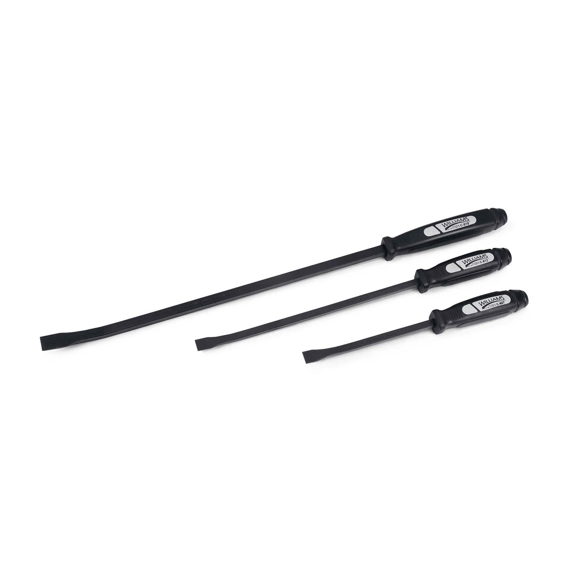 Curved Screwdriver-Style Pry Bar Set, 12 in., 17 in. and 25 in.