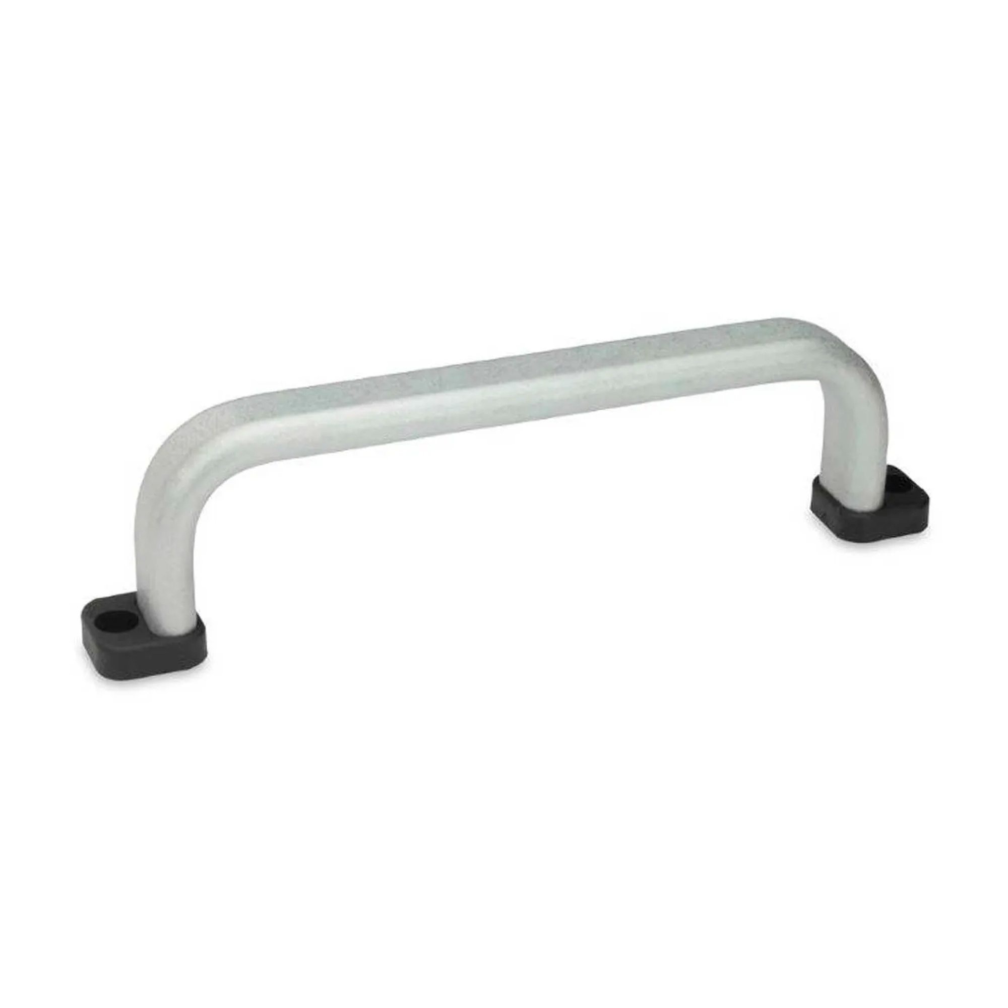Gray Aluminum Cabinet U Handle with Top-Mount Plates