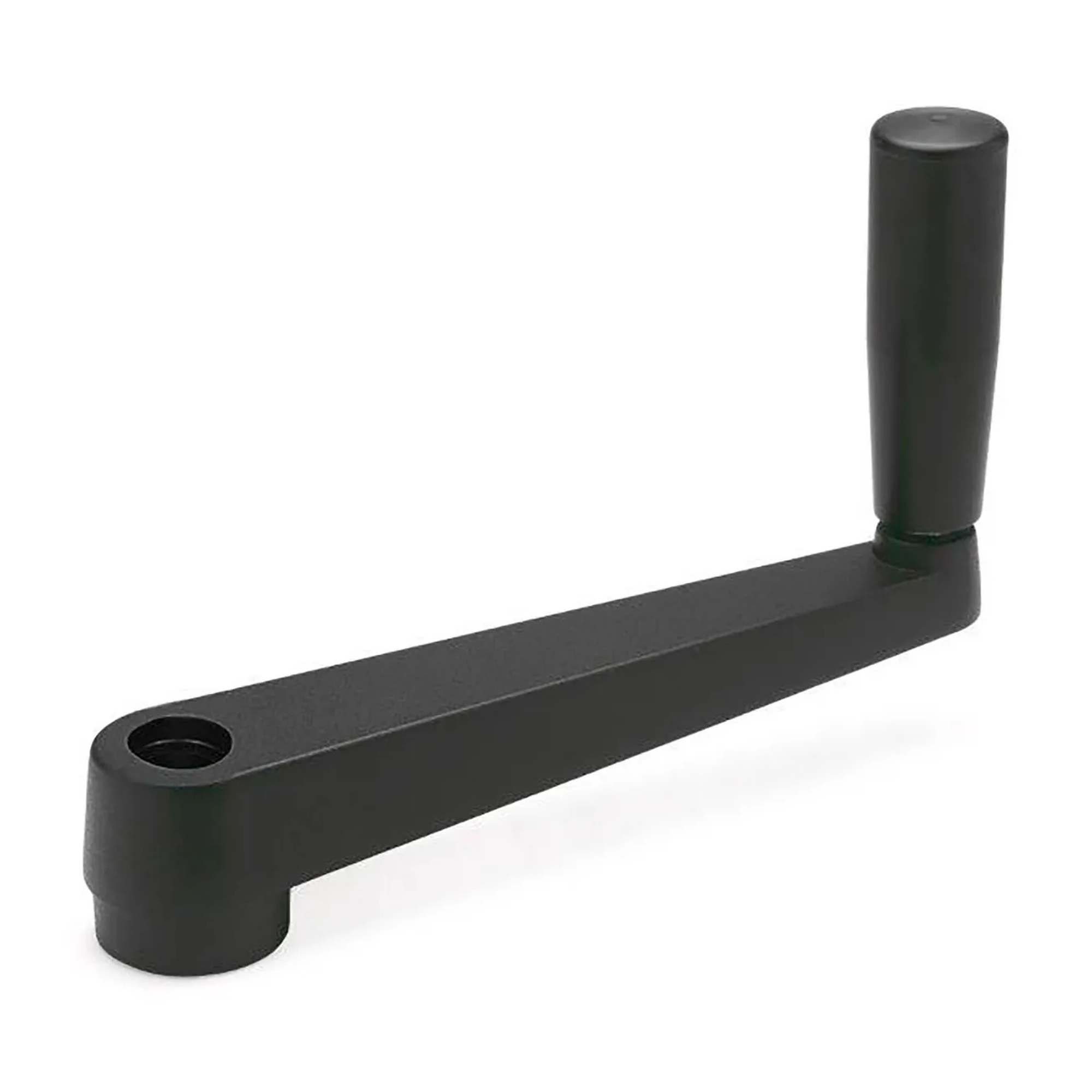 Aluminum Crank Handle with Revolving Grip, 12 mm Round Bore, 3.94 in. Length