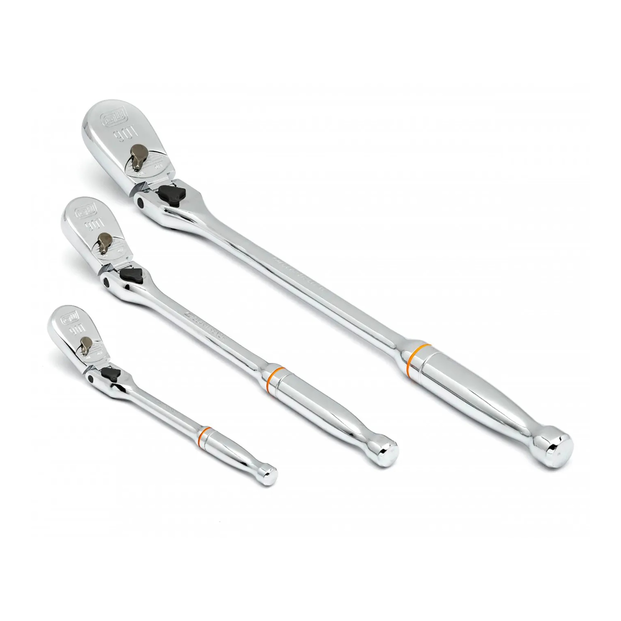 90-Tooth Locking Flex-Head Teardrop Ratchet Set