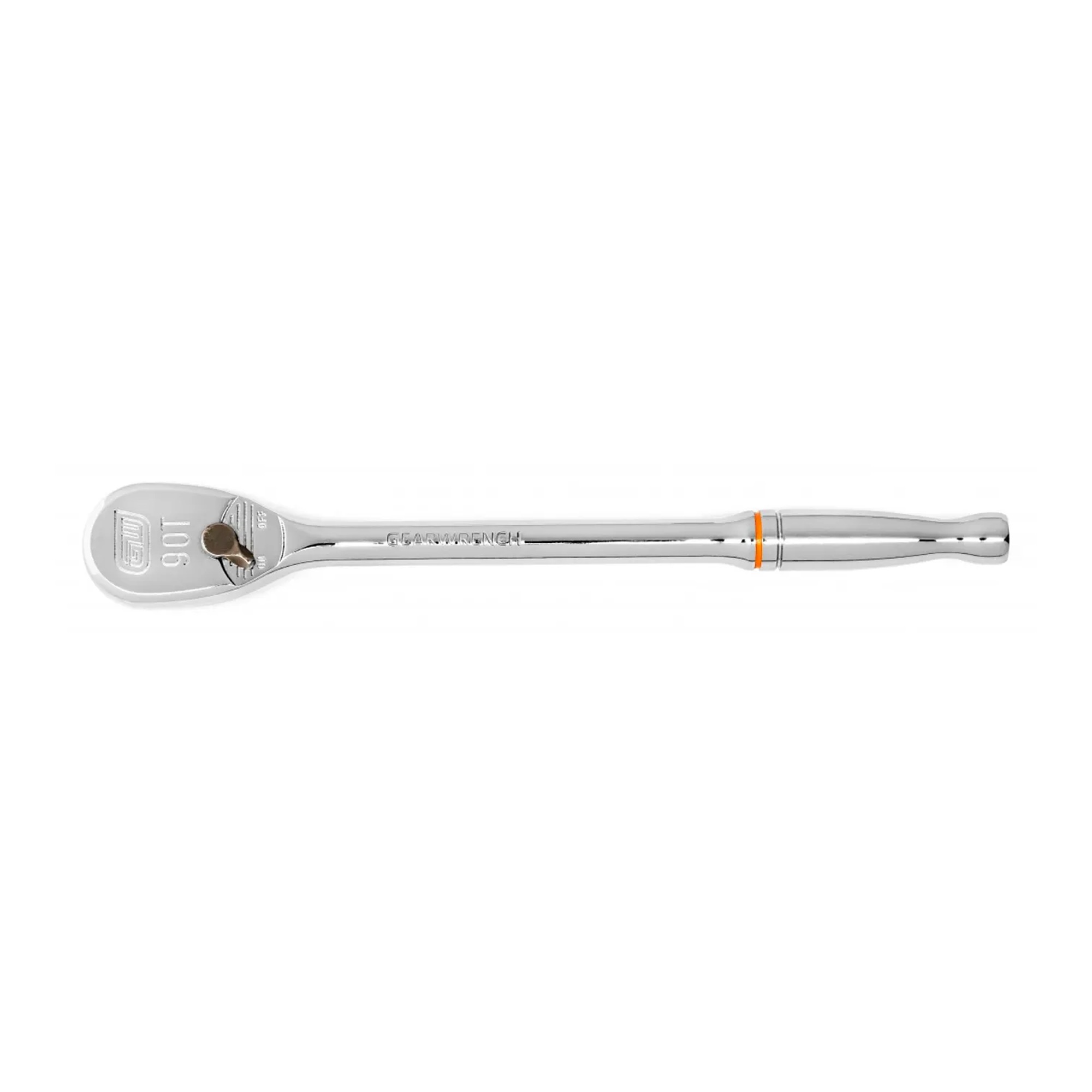 90-tooth long-handle teardrop ratchet with 1/4-inch drive