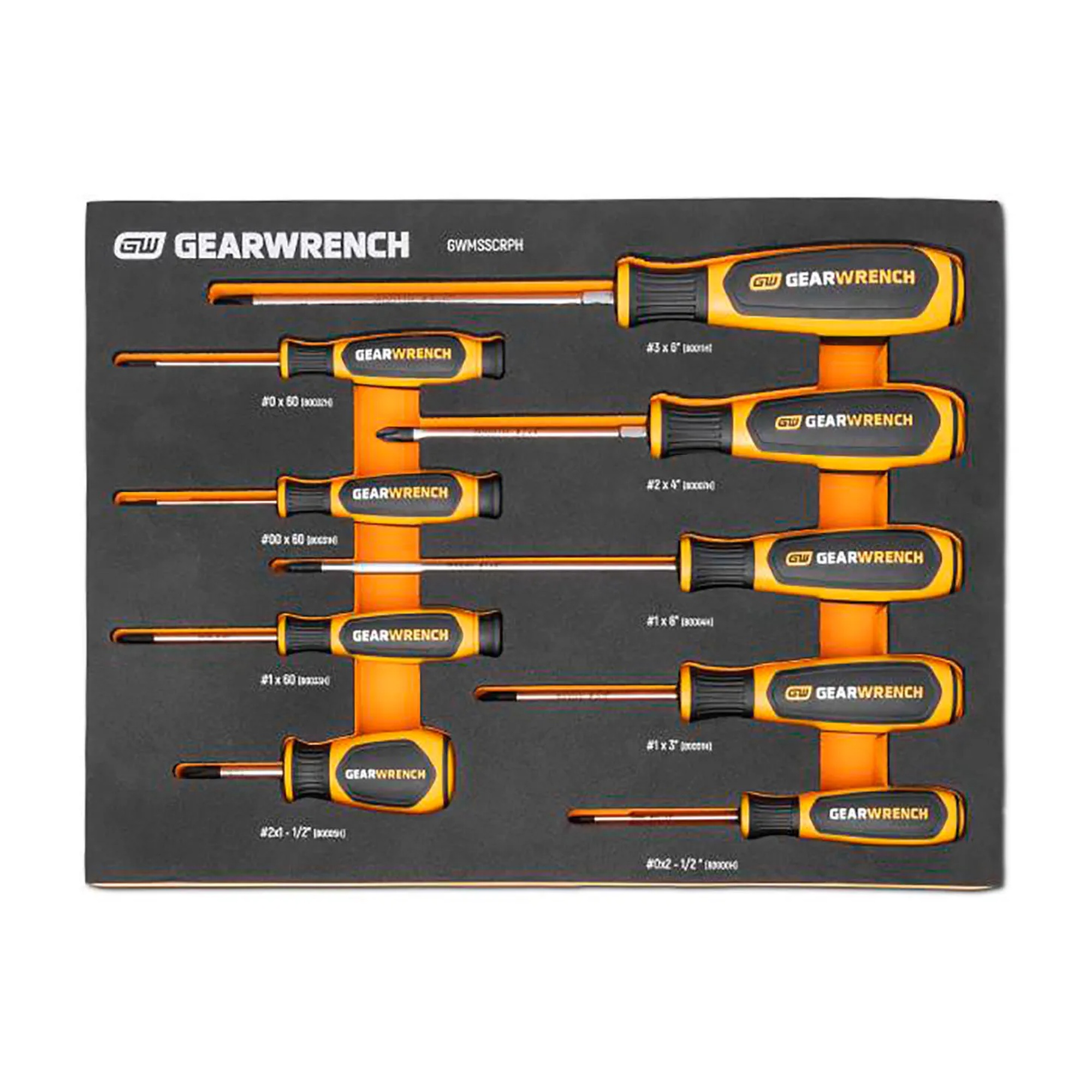 Phillips Dual-Material Screwdriver Set with Foam Storage Tray