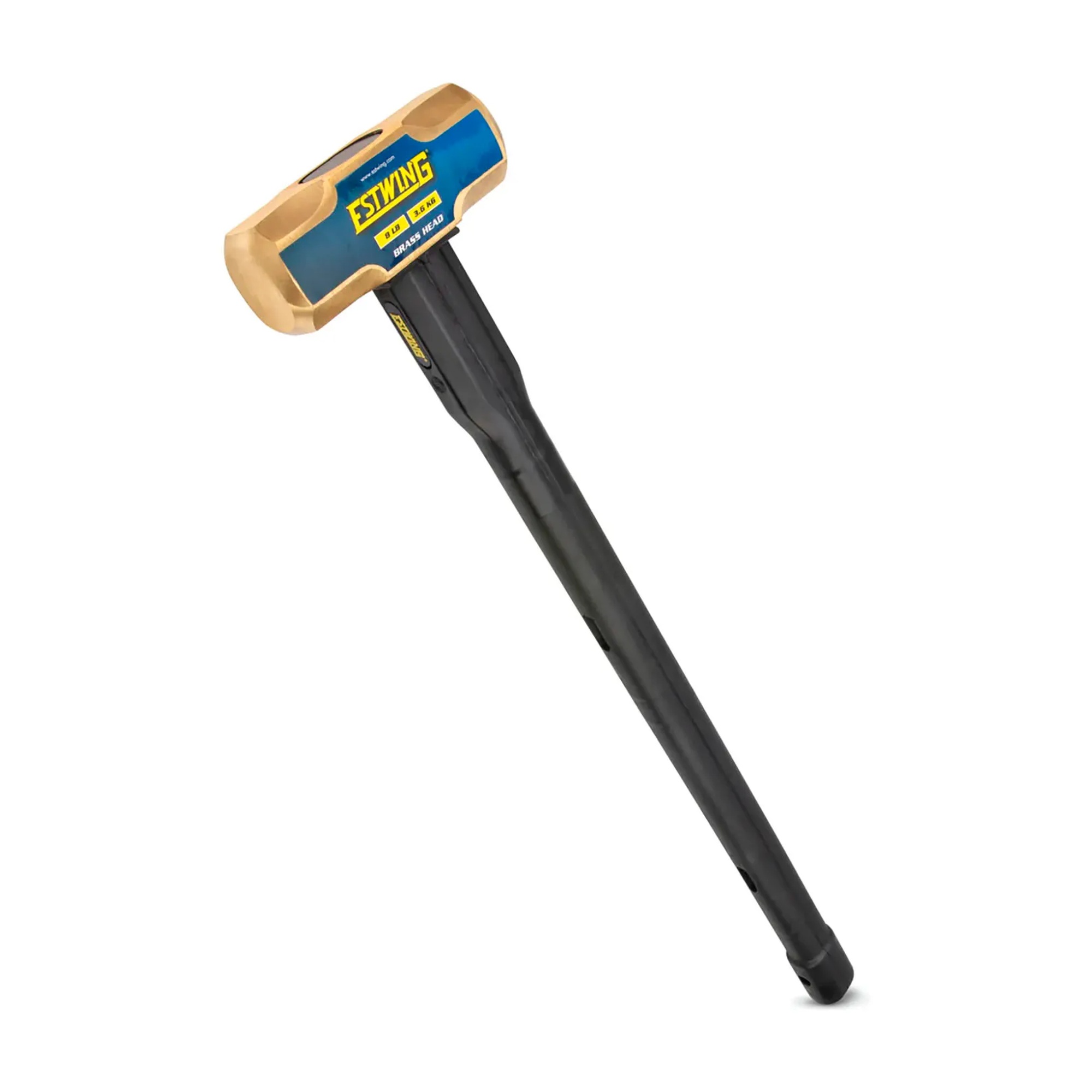 8 lb Brass-Head Sledge Hammer with 30 in Steel/Rubber Handle