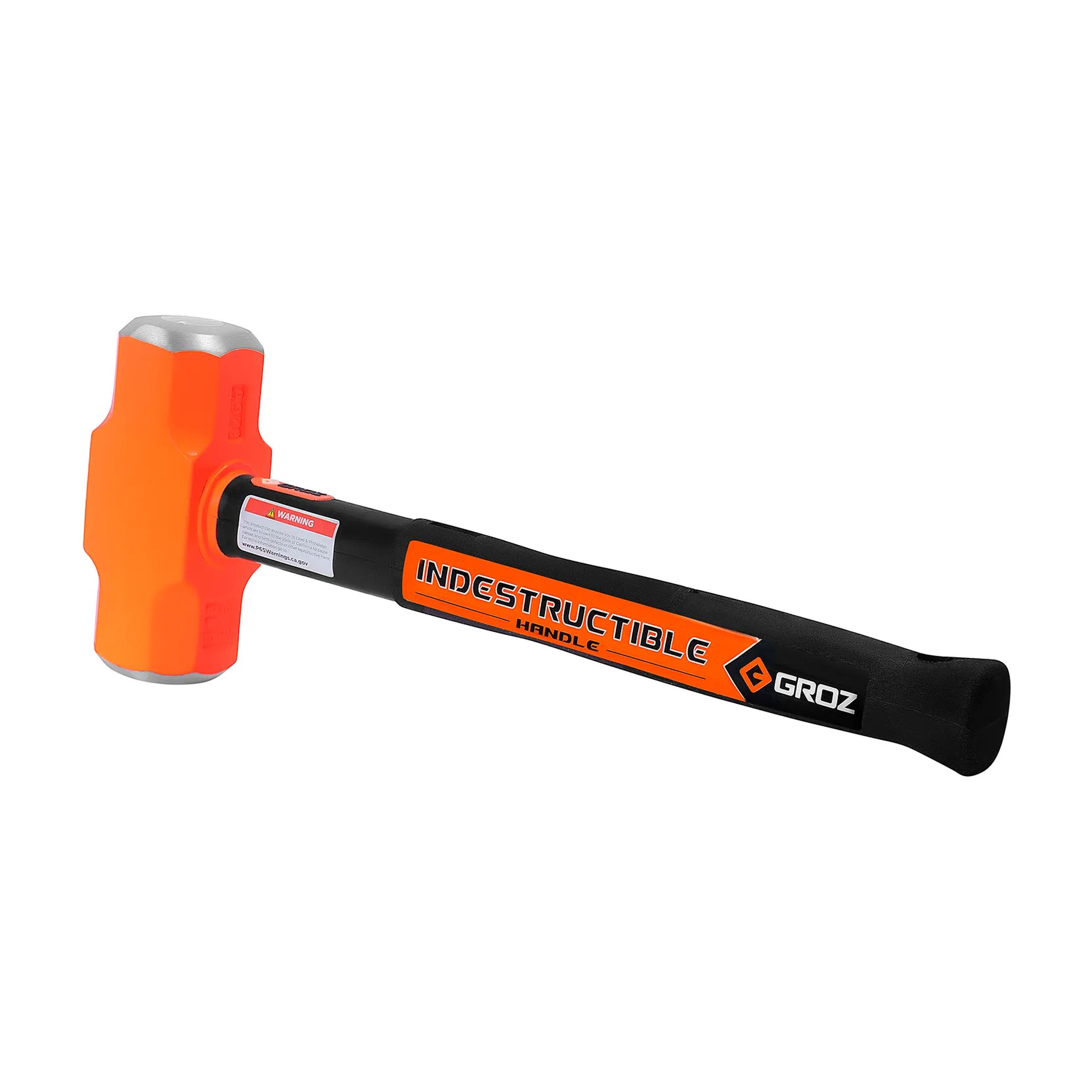 8 lb head sledge hammer with steel-reinforced rubber handle