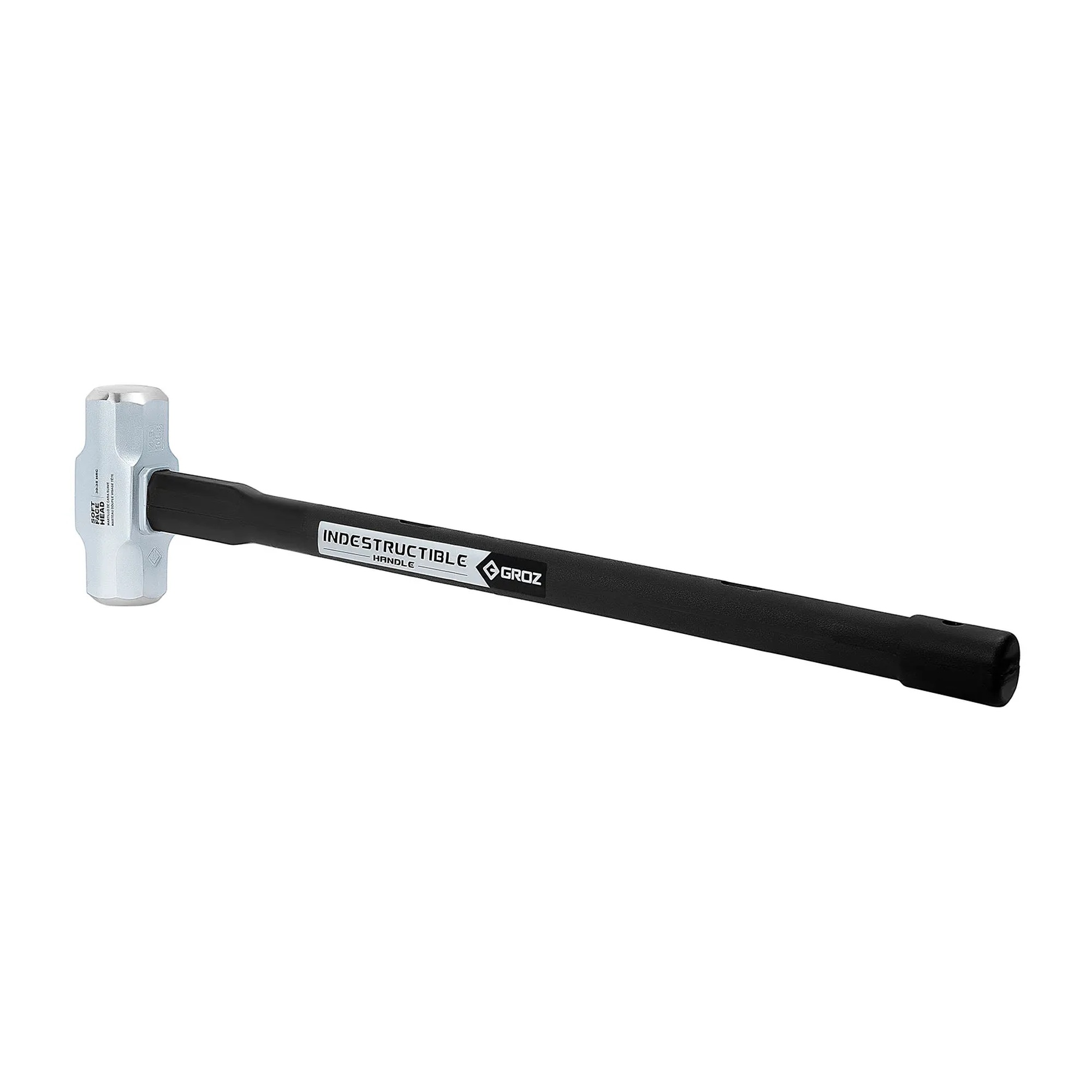 10 lb soft-face sledge hammer with 30 in steel and rubber handle