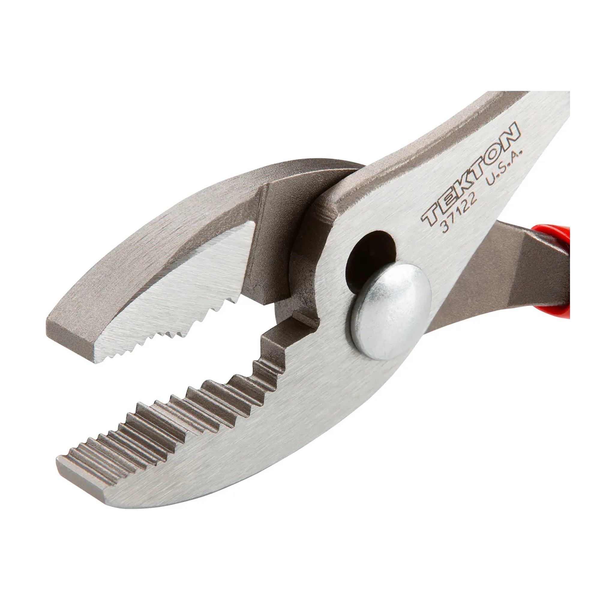 6-13/16 inch slip joint pliers with red nonslip handles