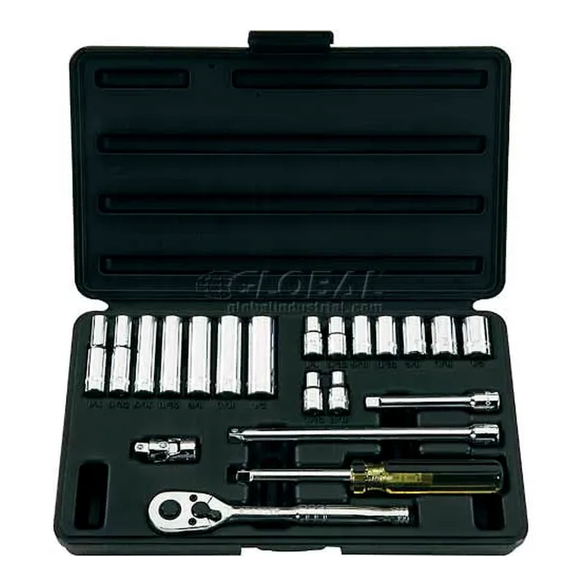 1/4-Inch Drive 21-Piece Fractional 6-Point Socket Set
