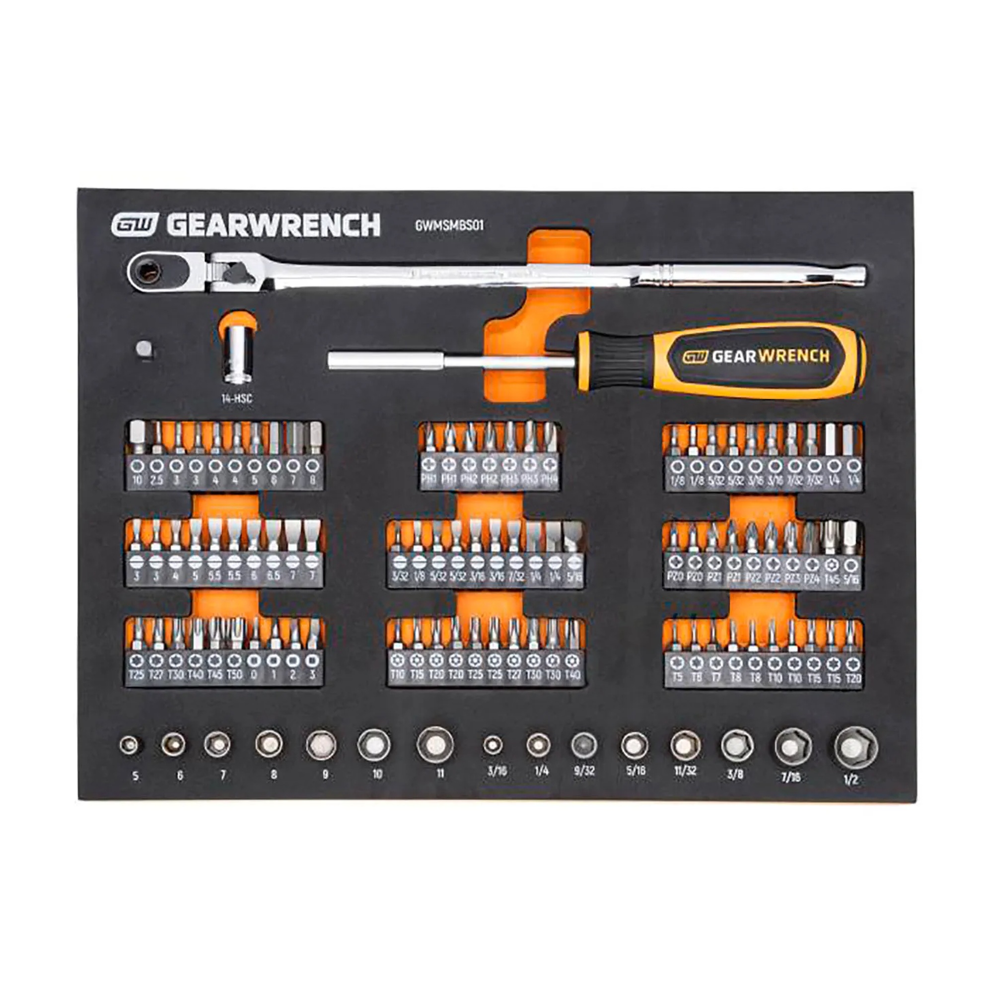 1/4-Inch Drive 105-Piece Micro Bit Modular Set