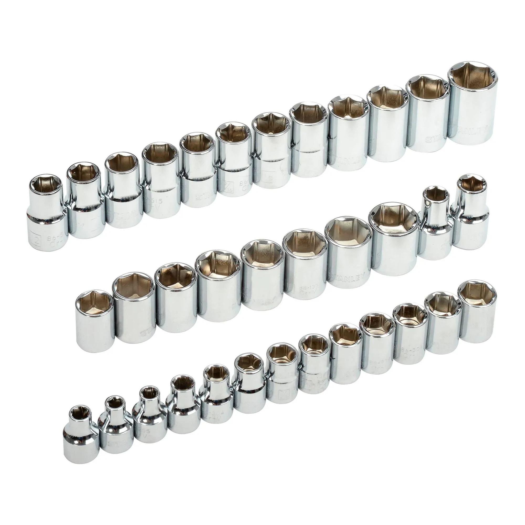 201-piece mechanics tool set with 1/4, 3/8 and 1/2 inch drives in carry case
