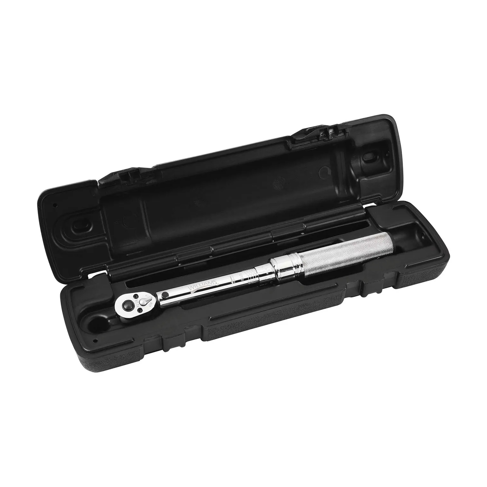 3/8-inch drive adjustable micrometer torque wrench with 150 to 1,000 in-lb range