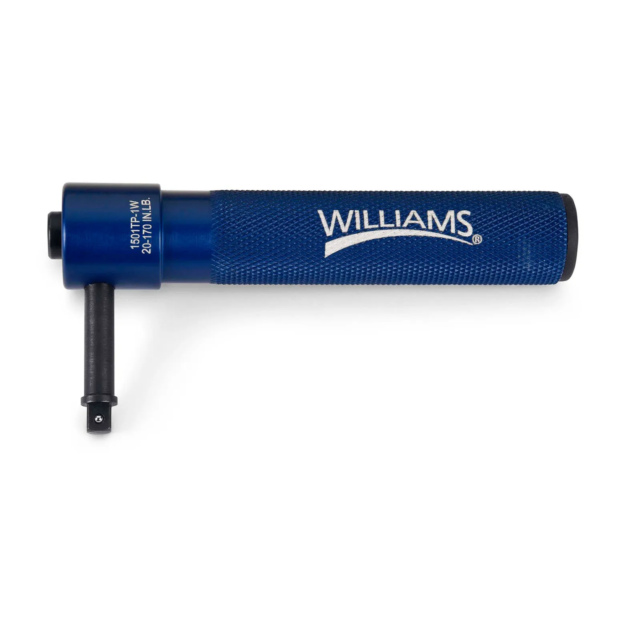 Blue 1/4-inch male square drive single-setting torque wrench