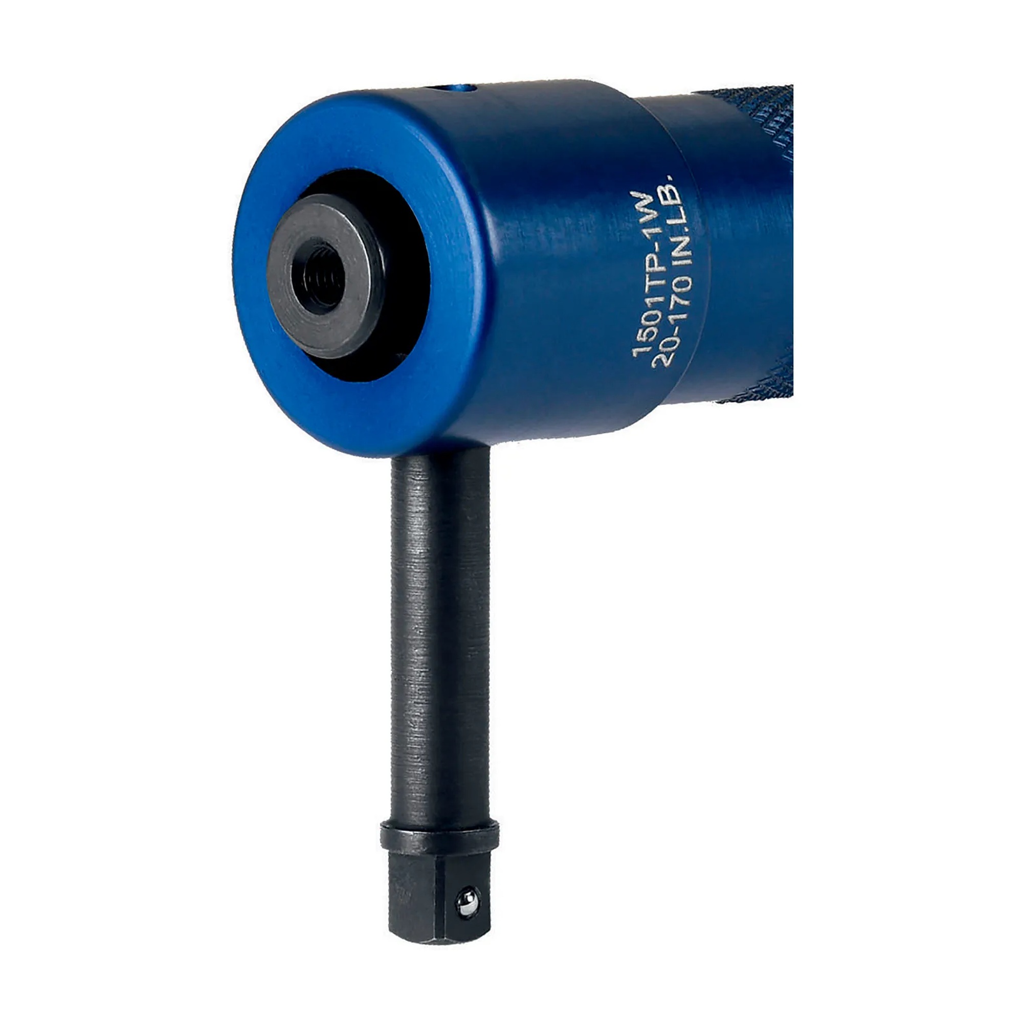 Blue 1/4-inch male square drive single-setting torque wrench