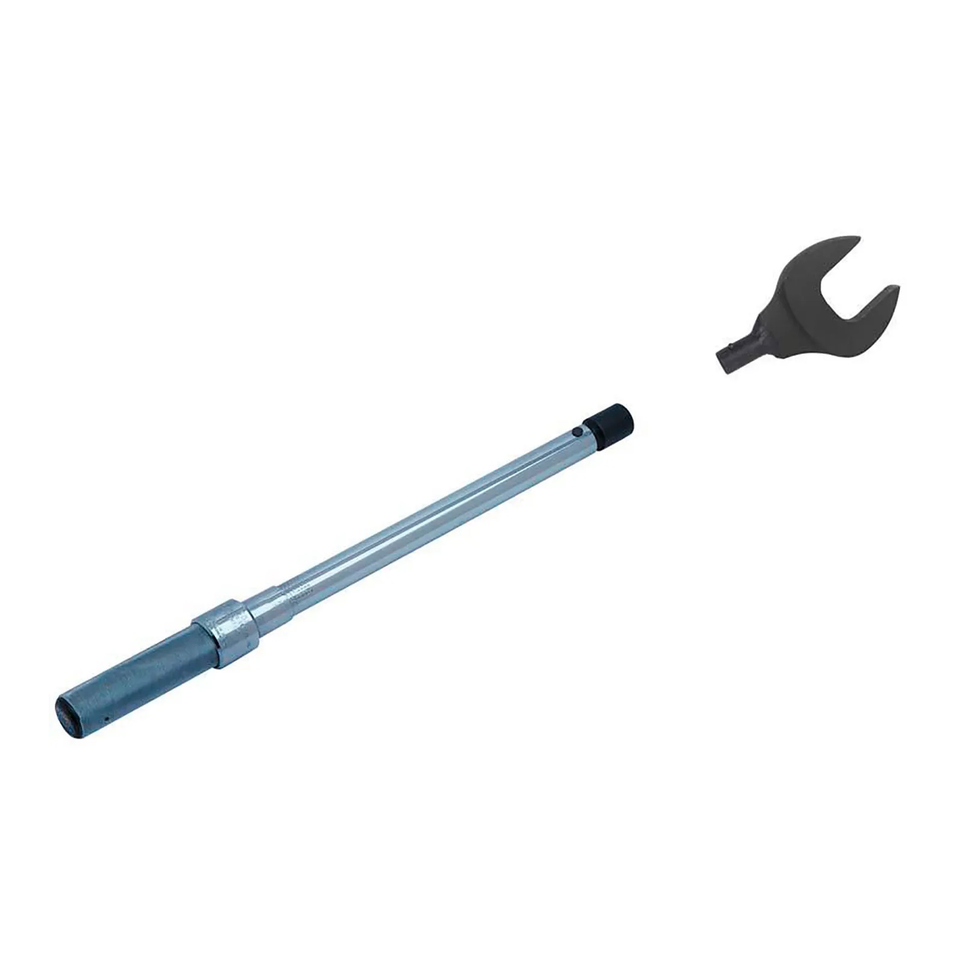 Silver Y-shank interchangeable head torque wrench with flex head