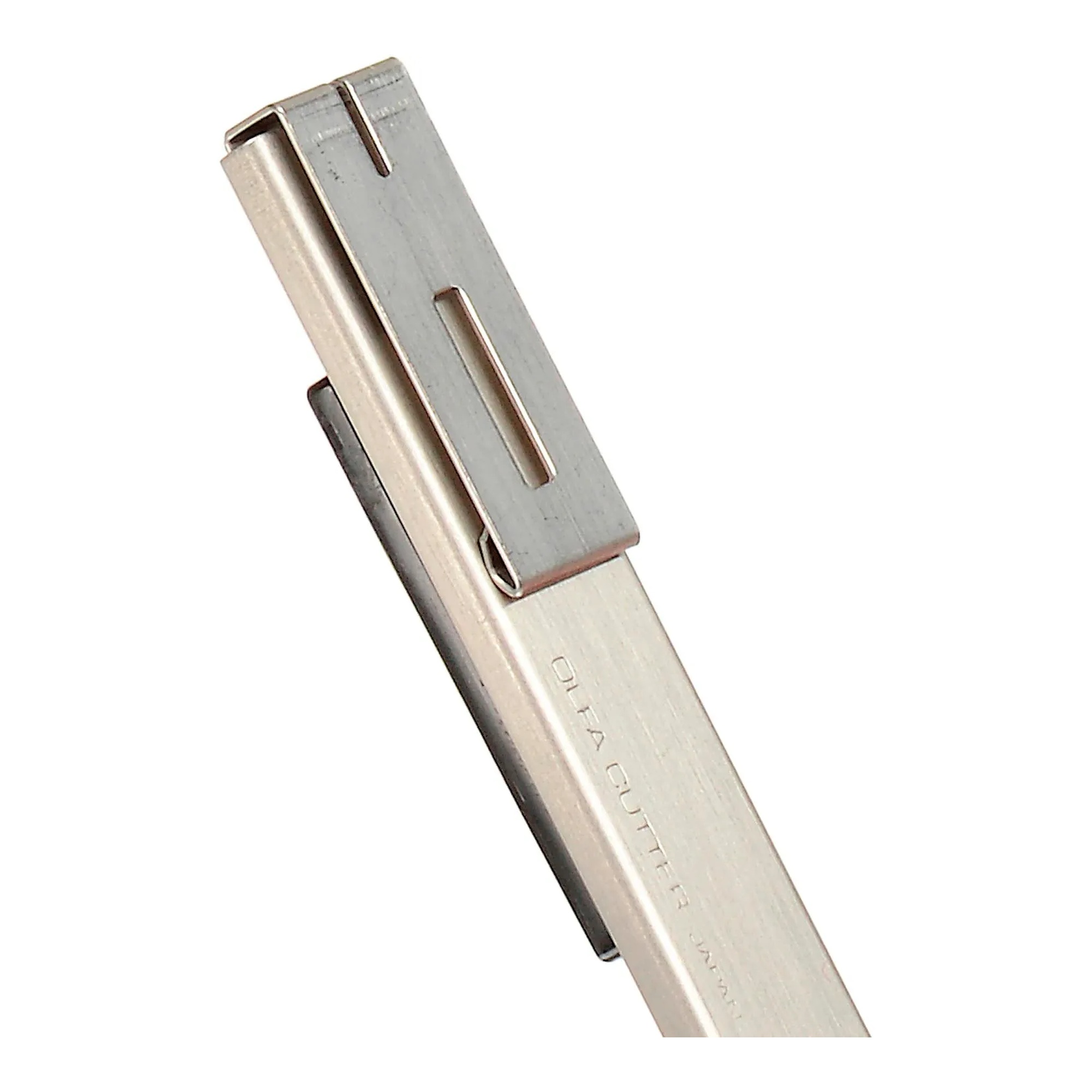 Stainless steel auto-lock utility knife with built-in blade snapper