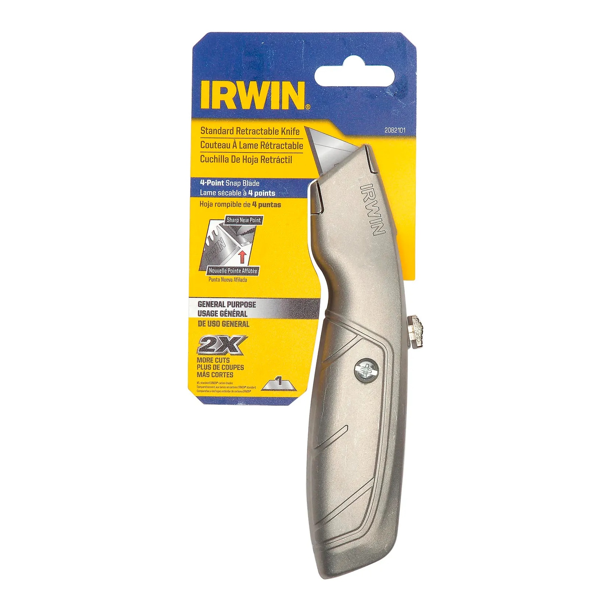 Gray standard retractable utility knife