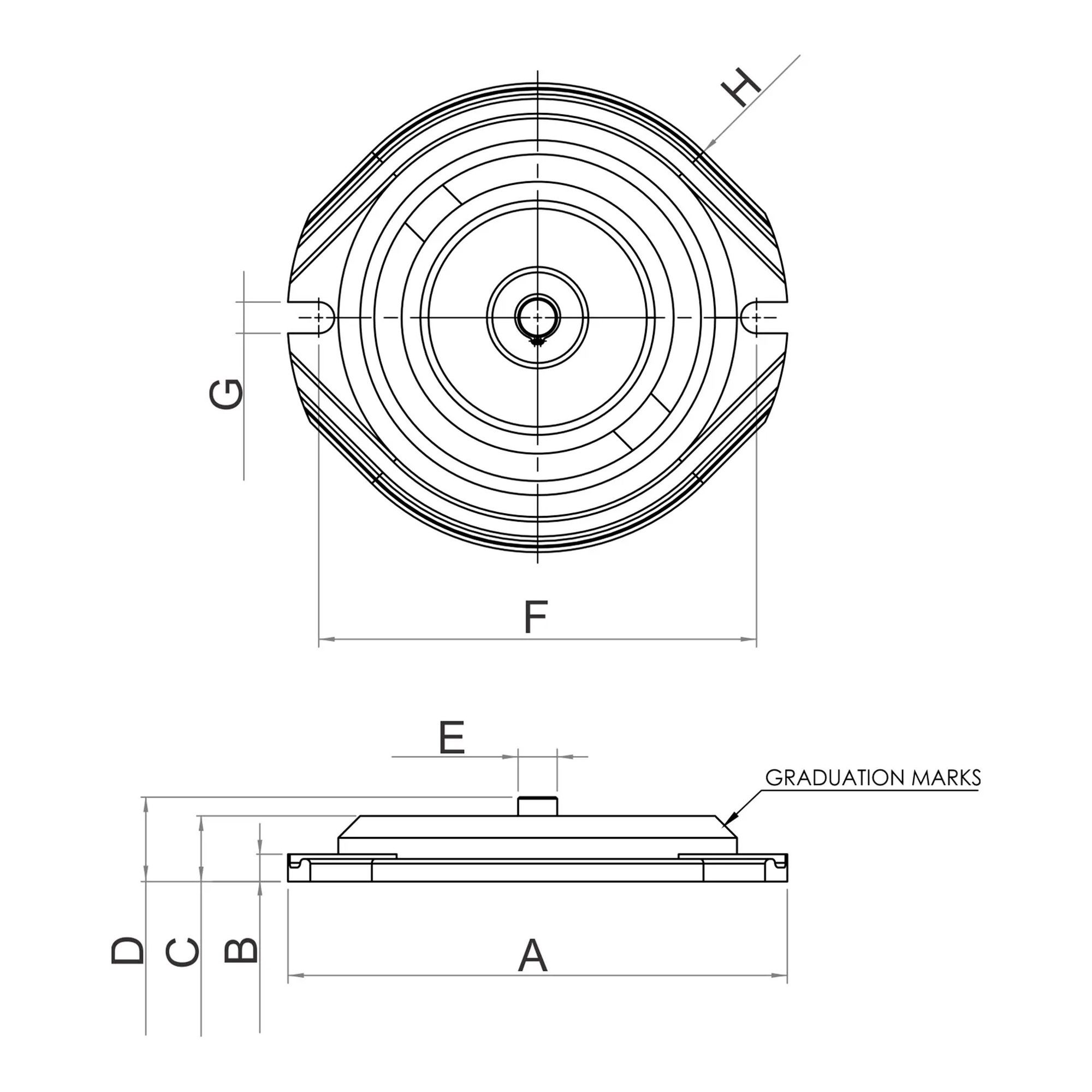 Swivel base for a compatible 6-inch milling machine vise