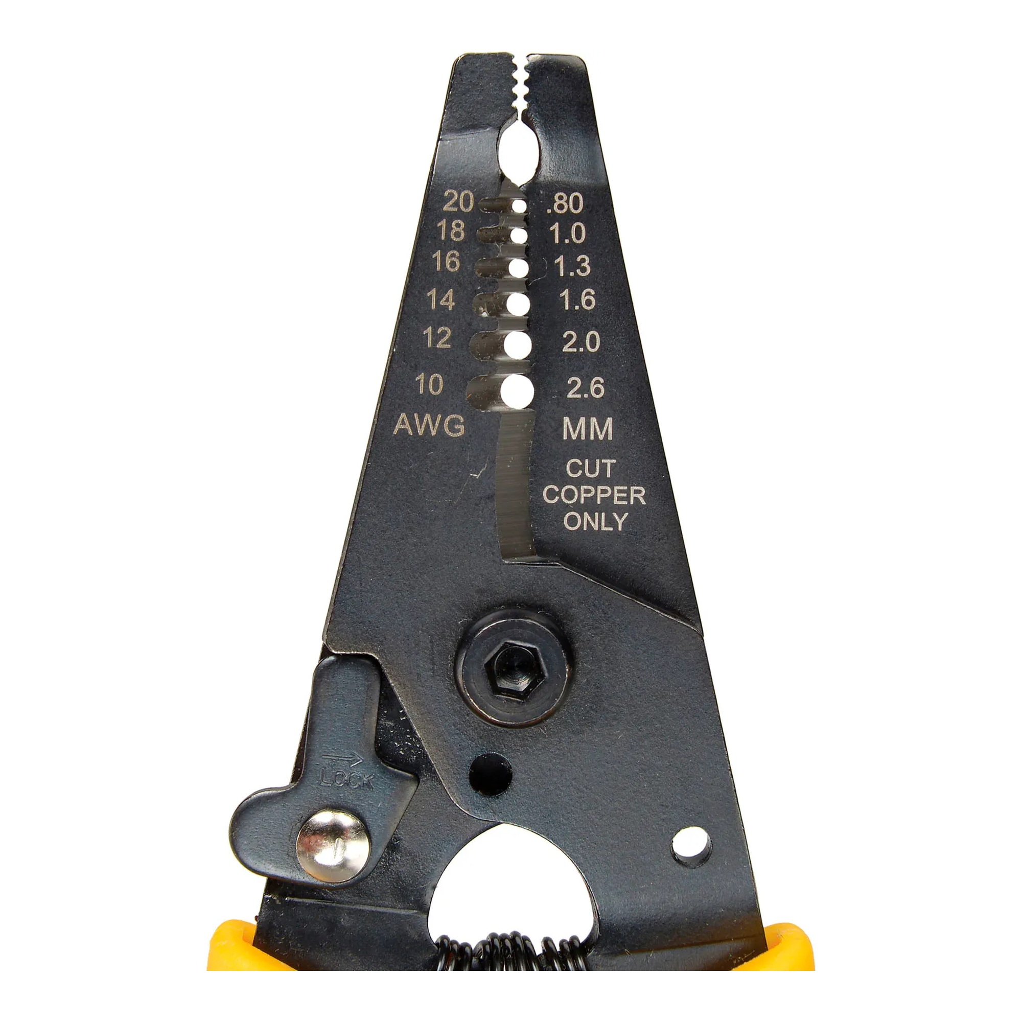 6-inch wire stripper and cutter pliers with blue comfort grips