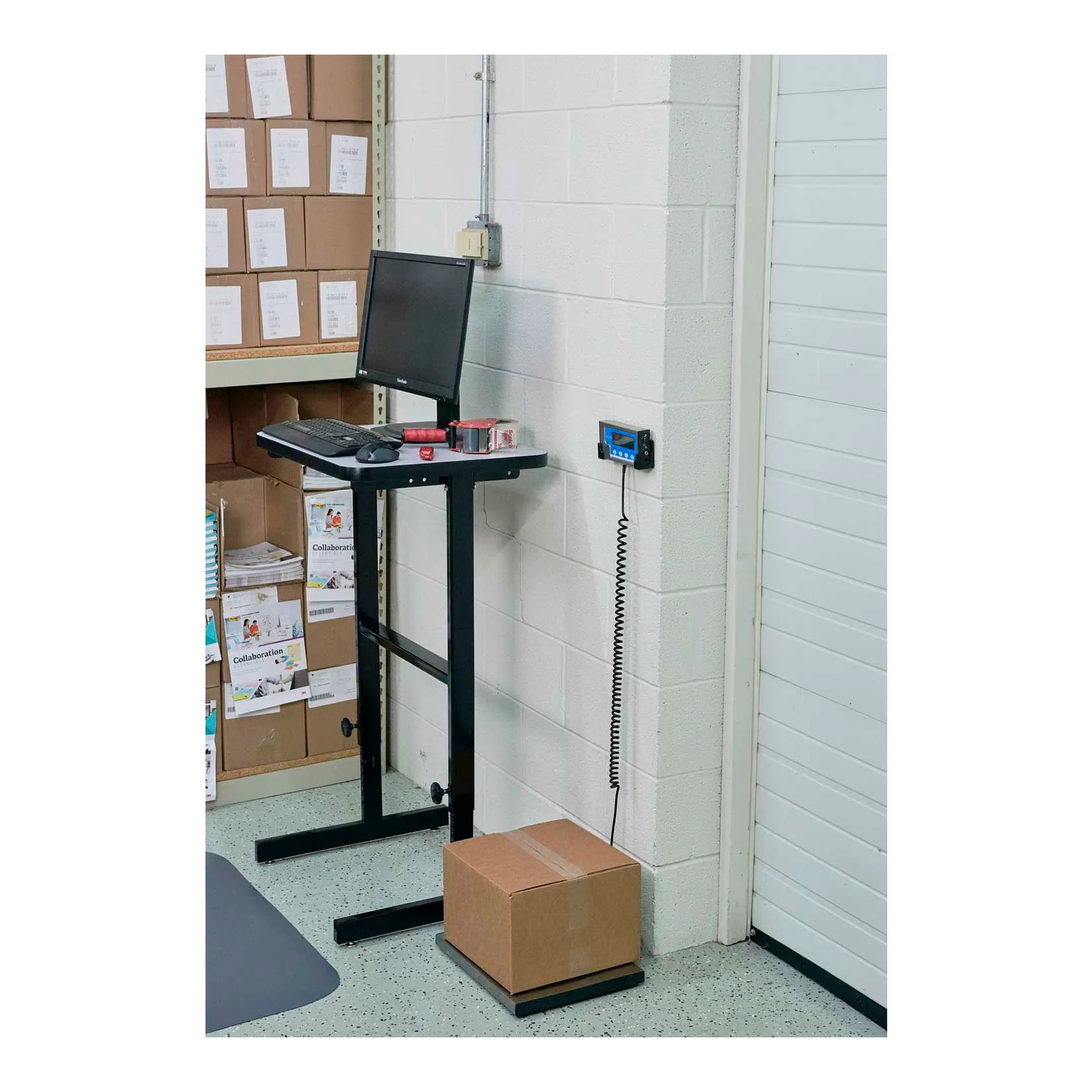 Digital bench scale with stainless steel 15 x 12 inch platform and LCD indicator