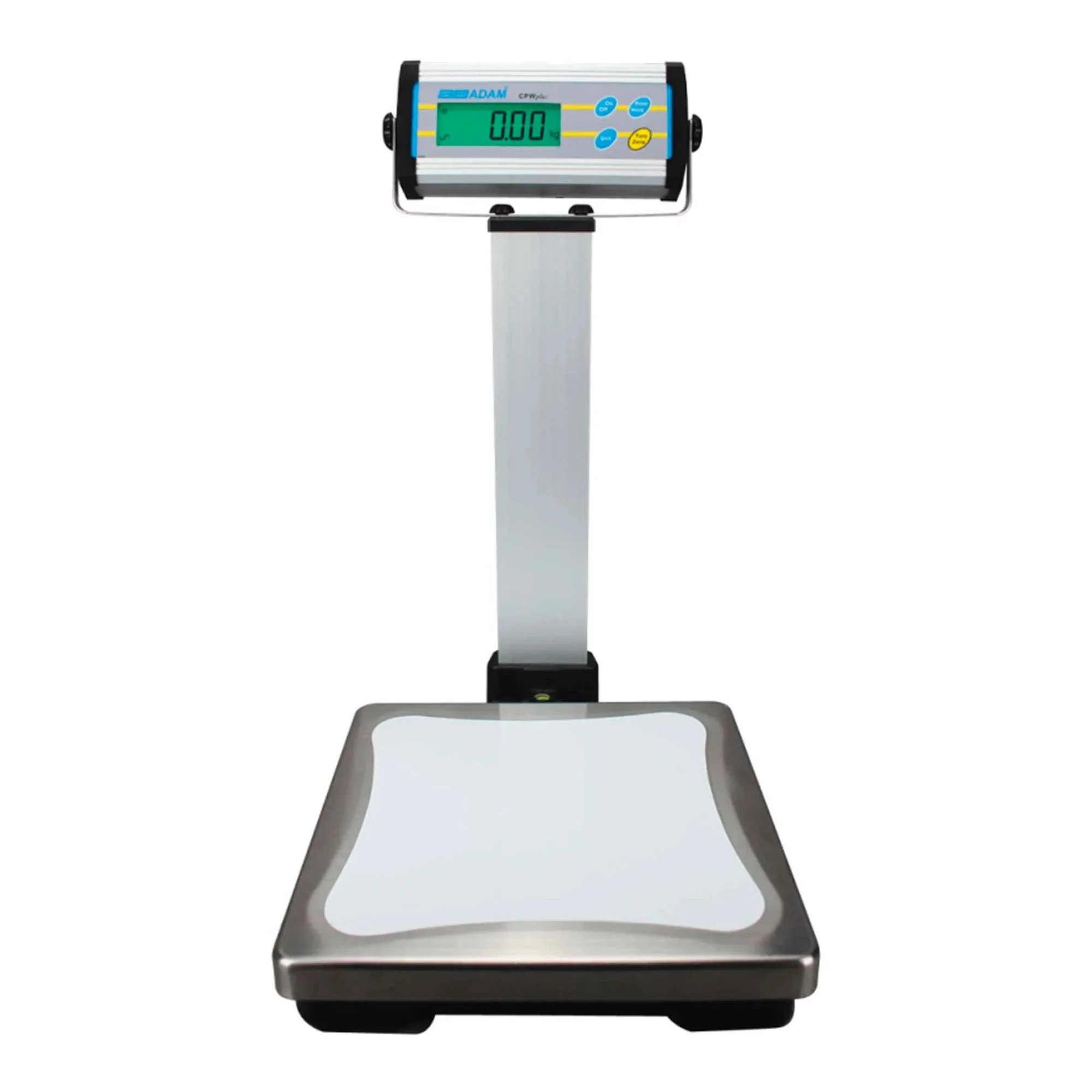 Silver digital bench scale with indicator stand