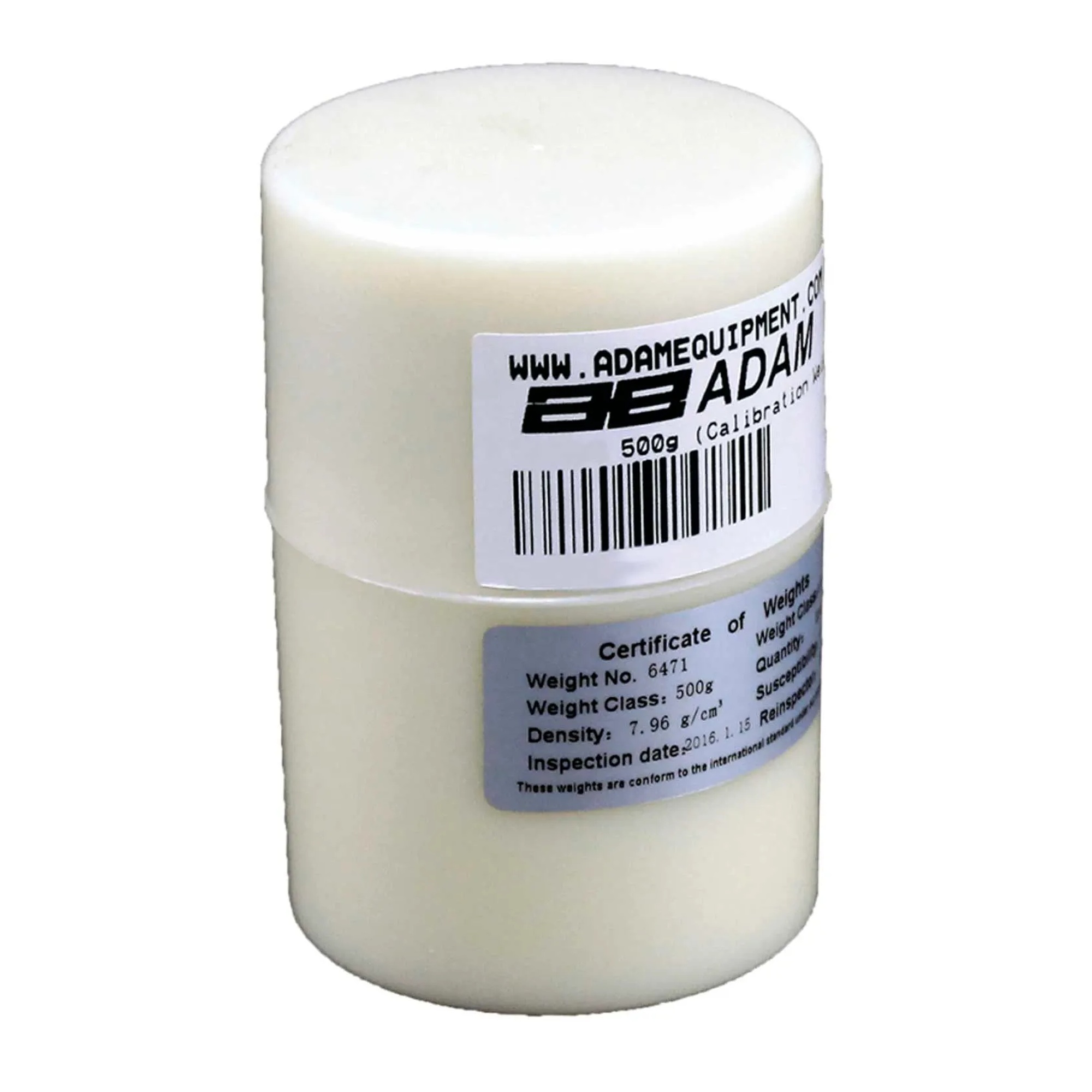 500 g stainless steel cylindrical ASTM Class 1 calibration weight