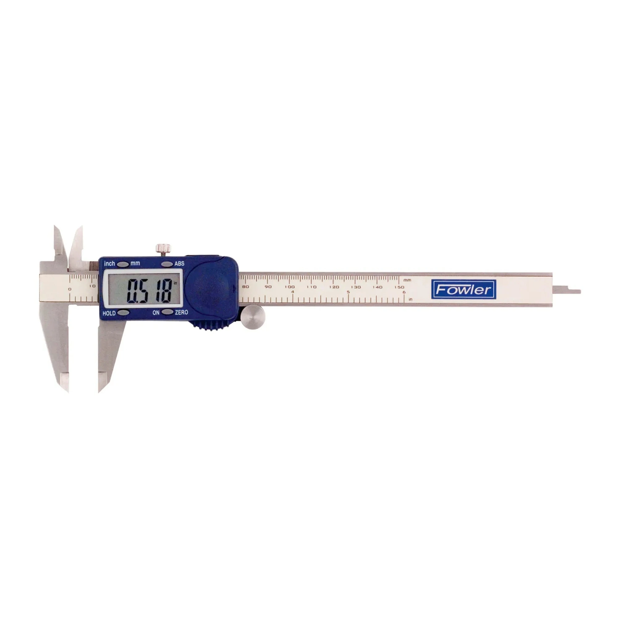 Stainless steel digital caliper with large display and 0-6 in./150 mm measuring range