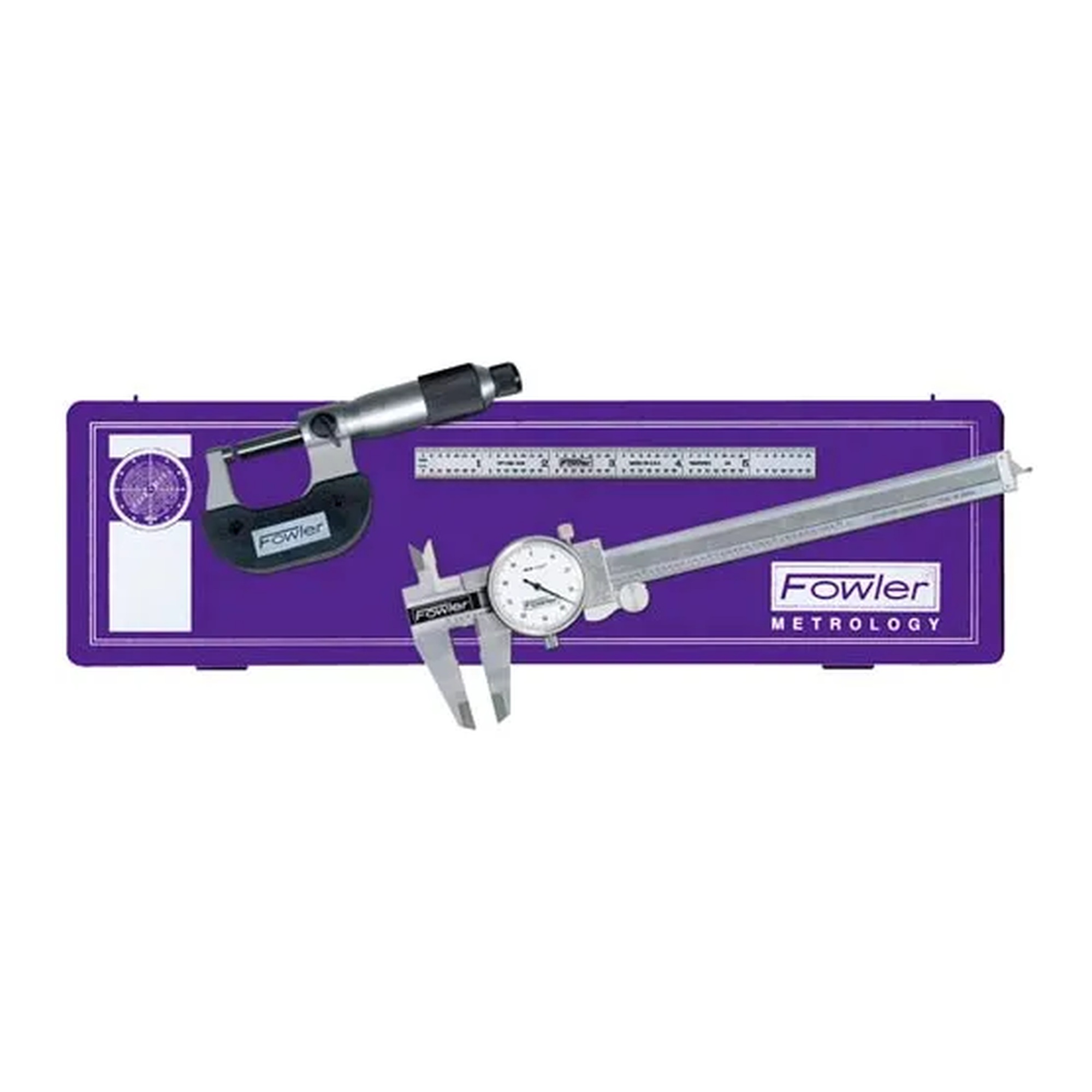 Dial Caliper, Micrometer and Flexible Rule Measuring Set