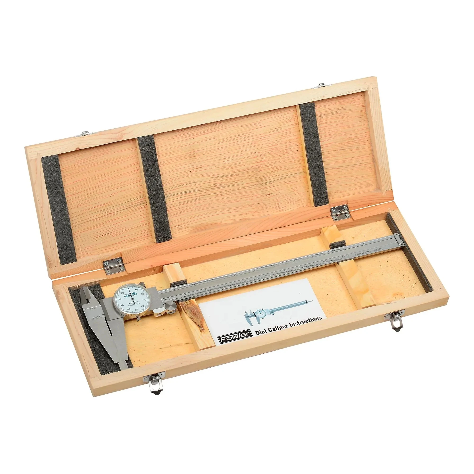 0–12 inch heavy-duty dial caliper with white dial