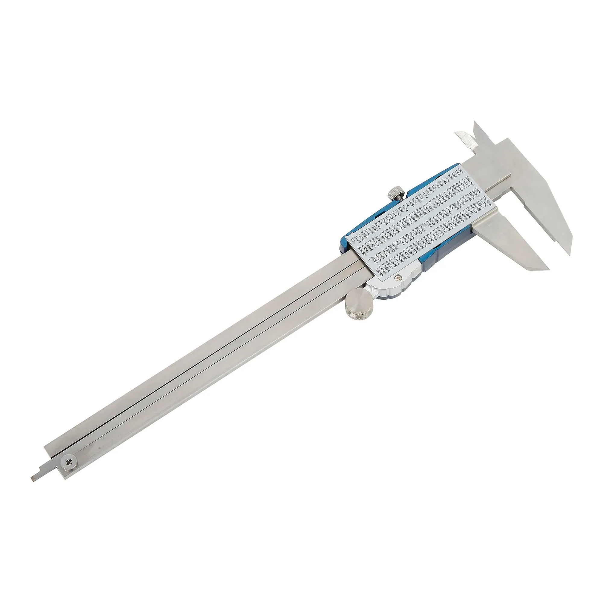 Stainless steel digital caliper with 0–6 inch and 150 mm measuring range