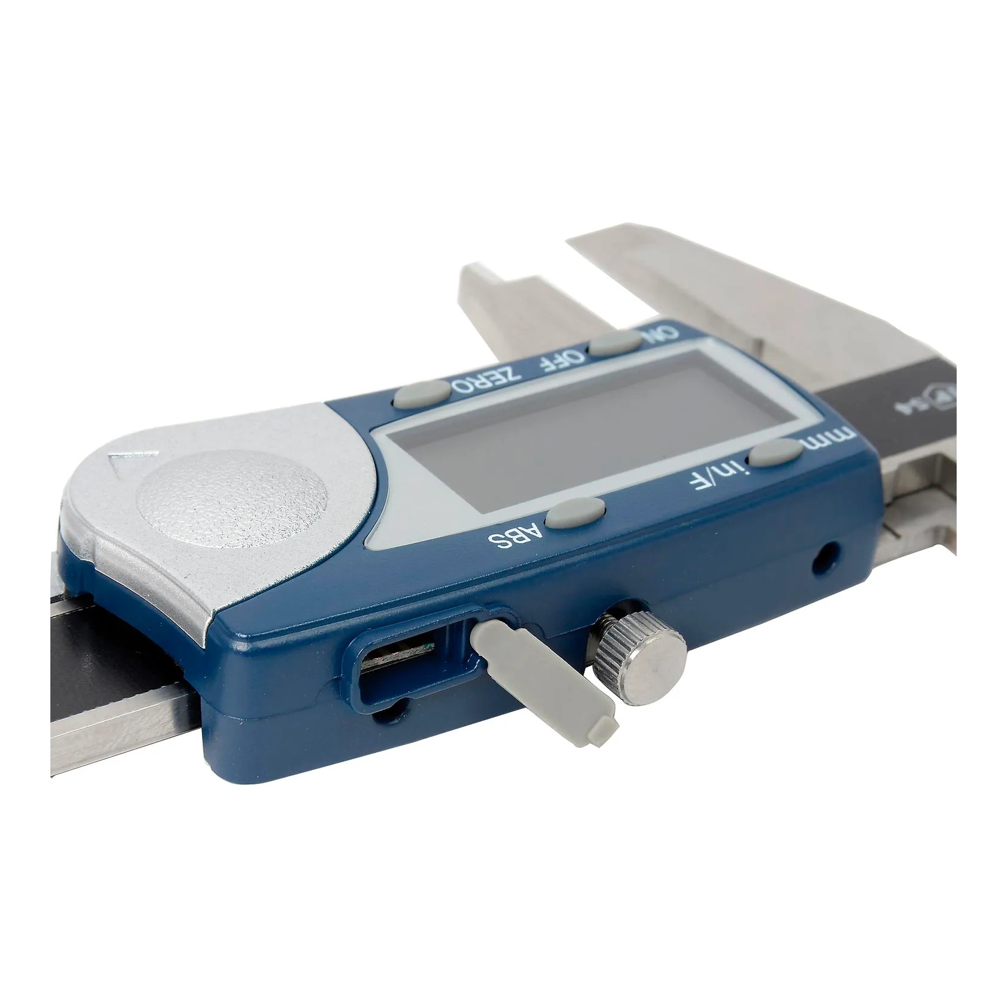 Stainless steel digital caliper with 0–6 inch and 150 mm measuring range