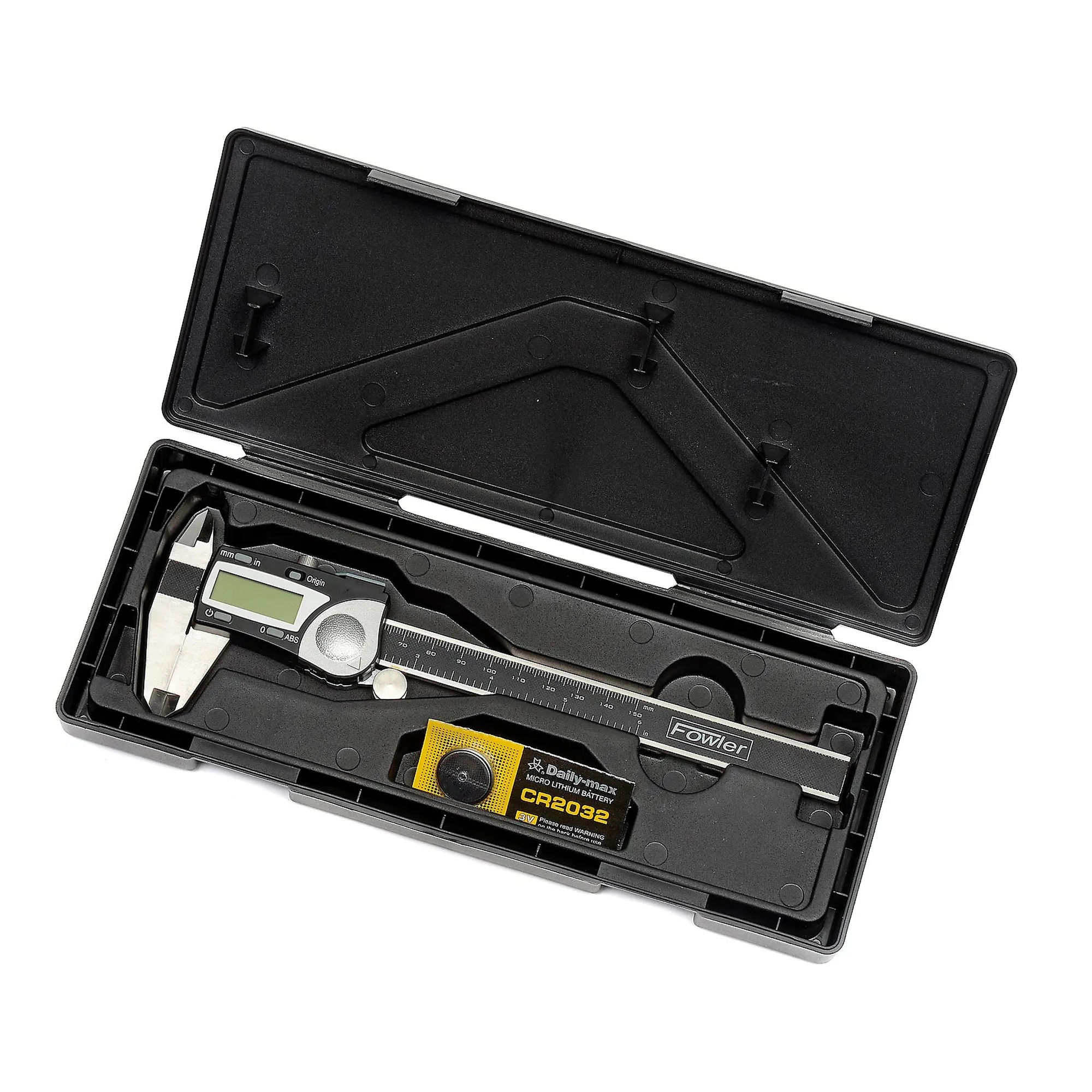 Stainless steel digital caliper with LCD display and data output