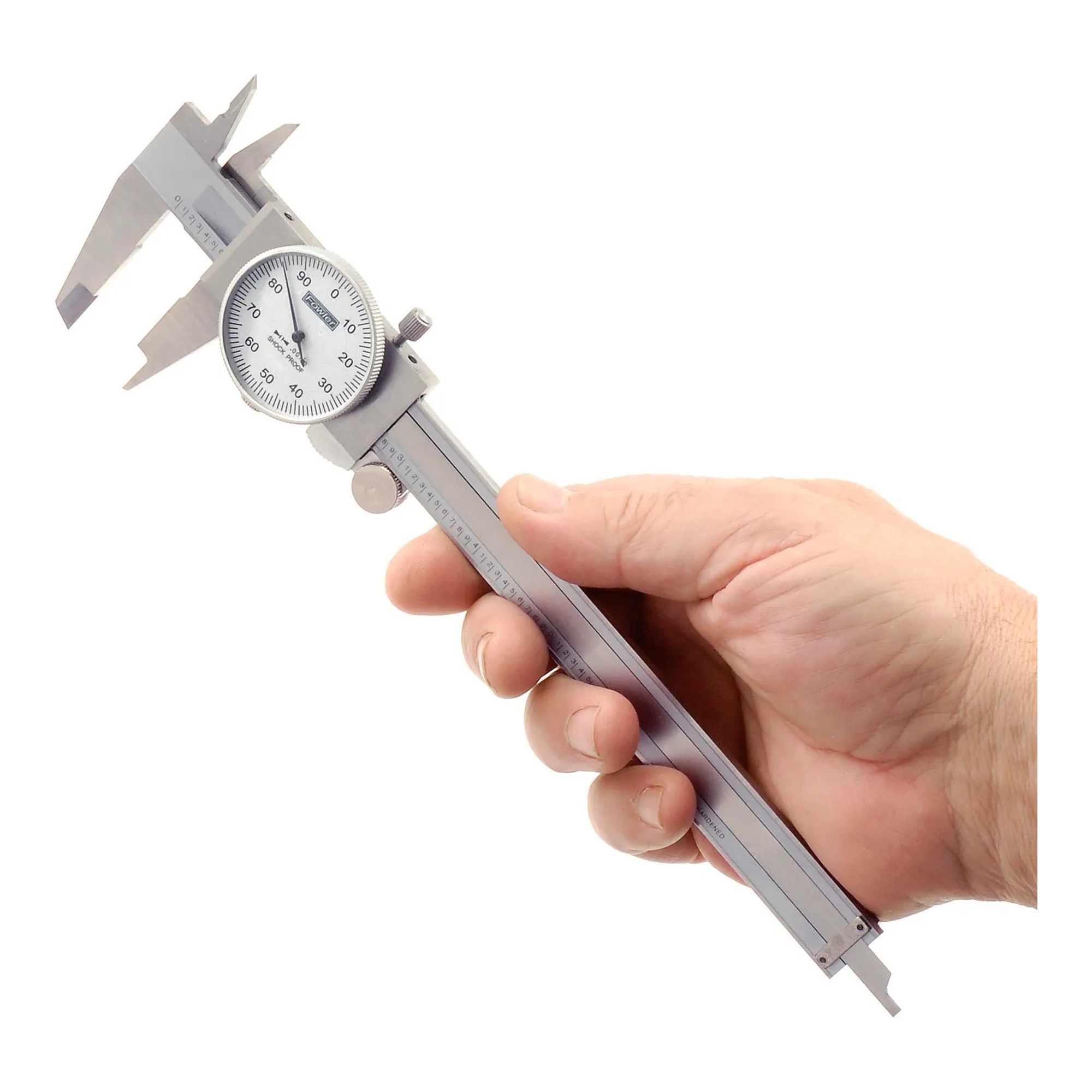0–6 inch dial caliper with white dial