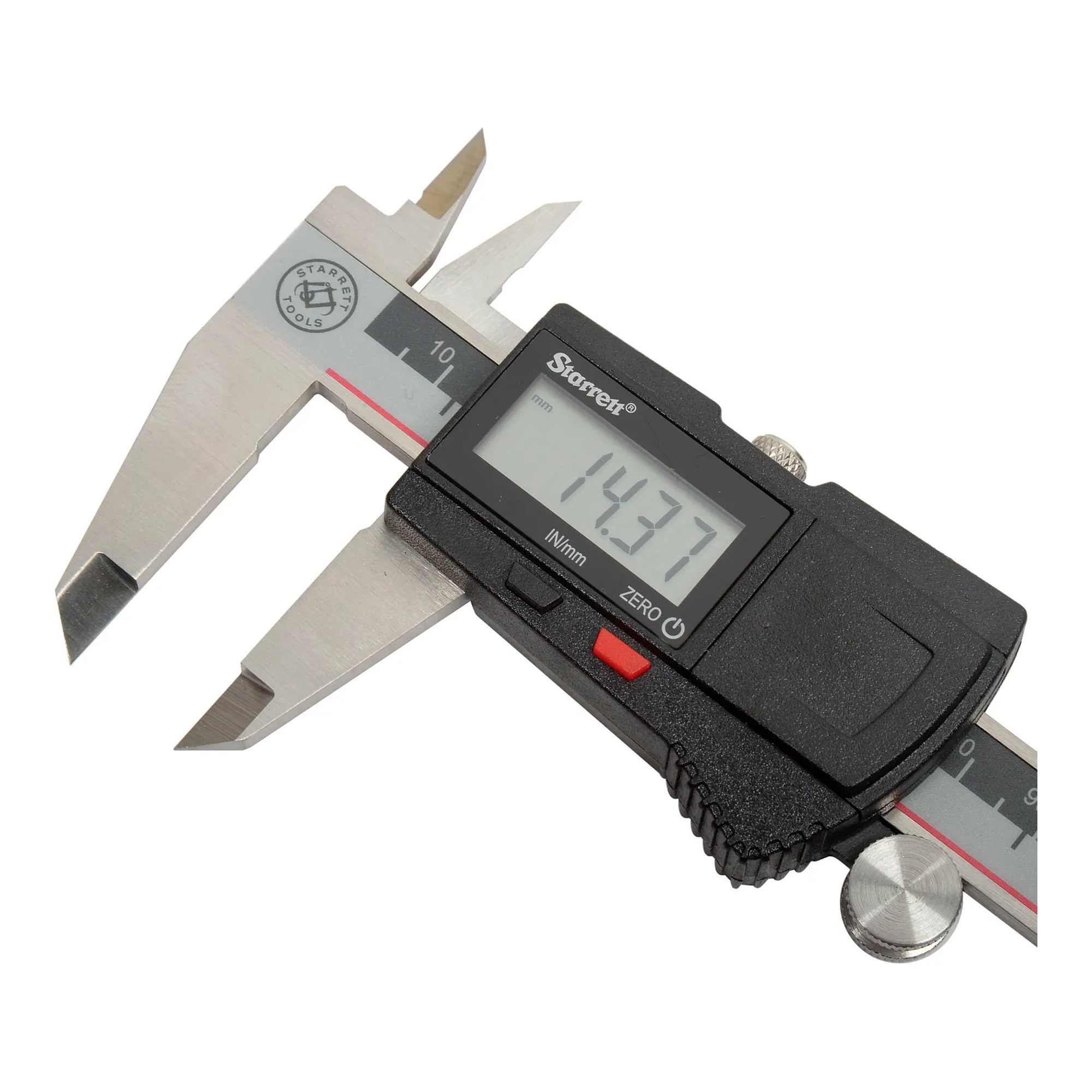 Stainless steel digital caliper with LCD display and 0–6 inch/150 mm measuring range