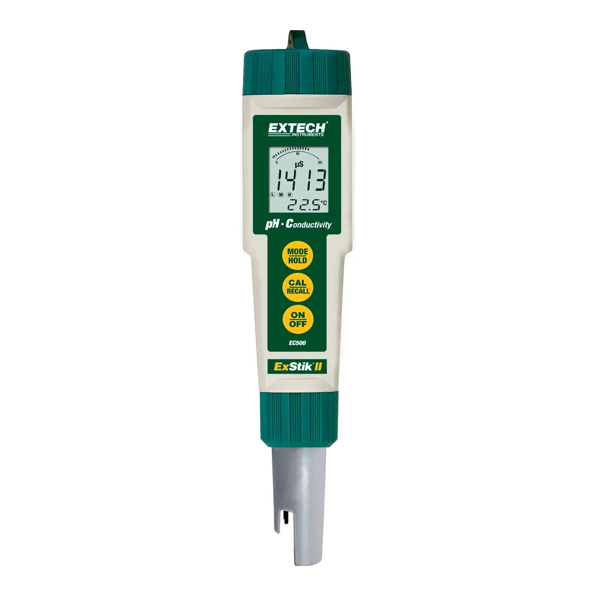 Waterproof pH and Conductivity Meter with Temperature Measurement