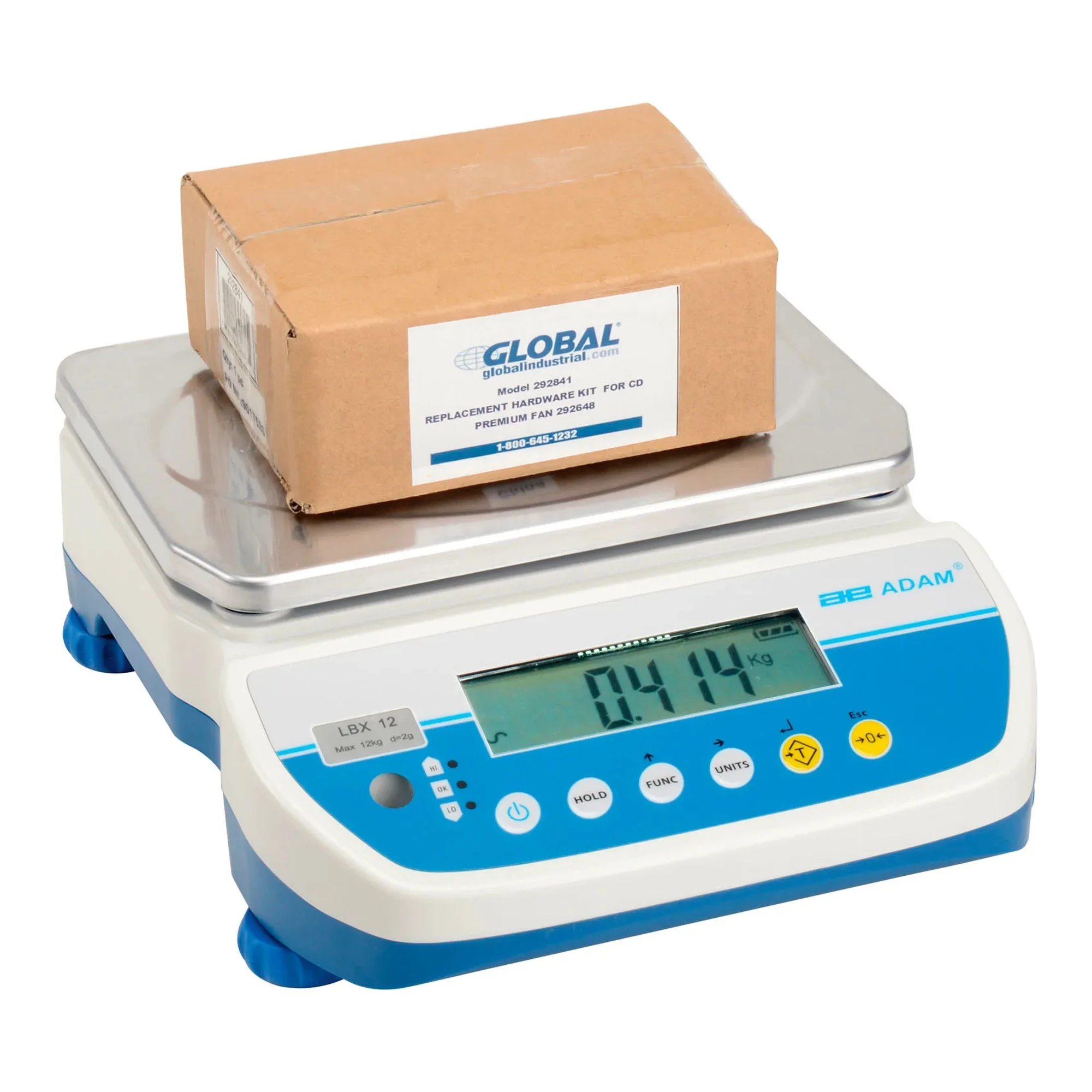 Blue compact bench counting scale with 25 lb capacity