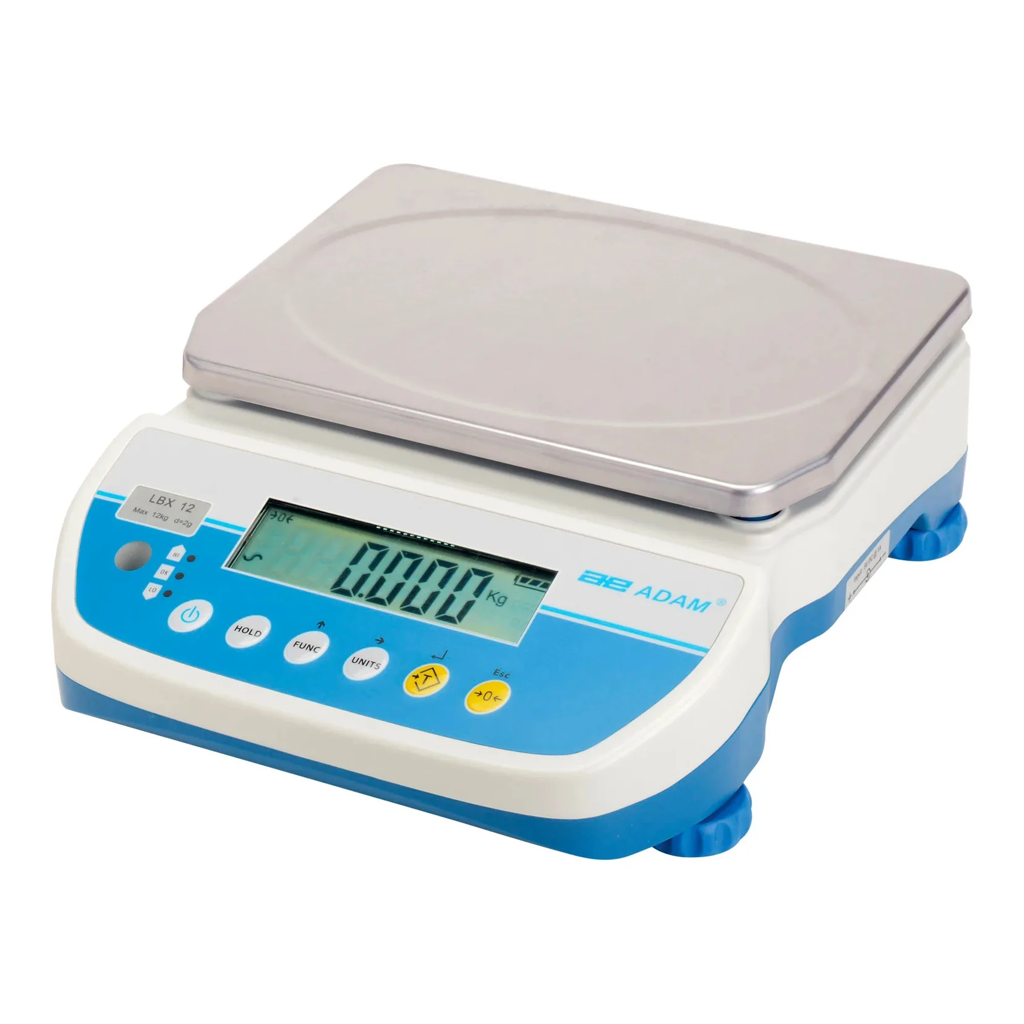 Blue compact bench counting scale with 25 lb capacity