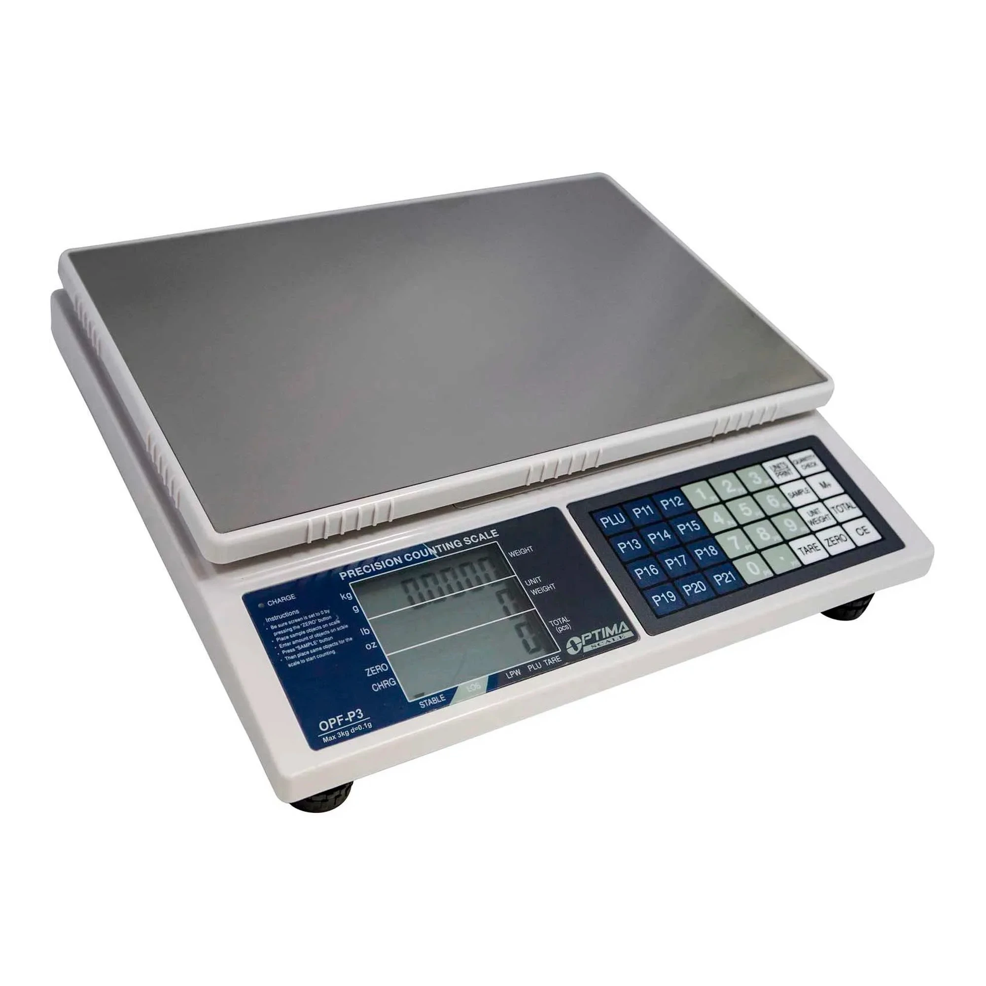 Digital parts counting scale with 9 in. by 13-5/16 in. platform
