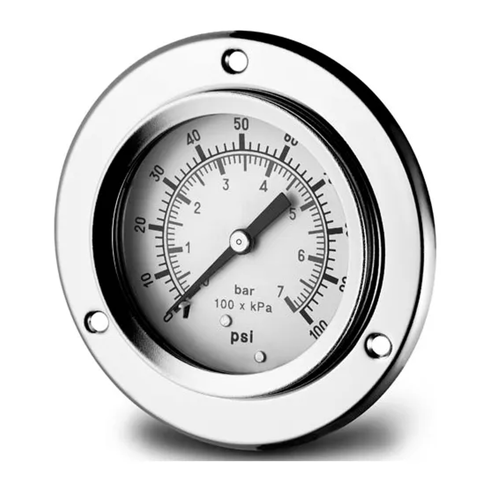 2-1/2 in. Glycerin-Filled Panel Flange Pressure Gauge - Model CF1P-210E
