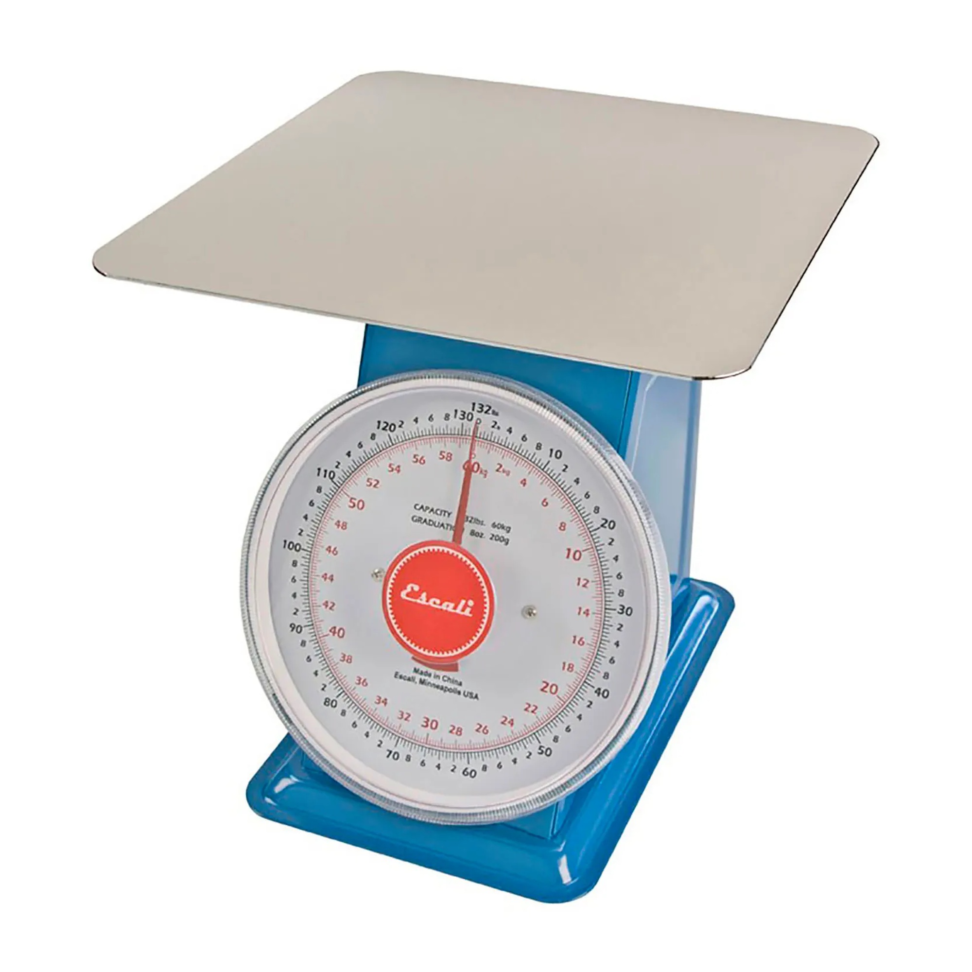 Mechanical Dial Scale with Stainless Steel Bowl, 132 lb Capacity