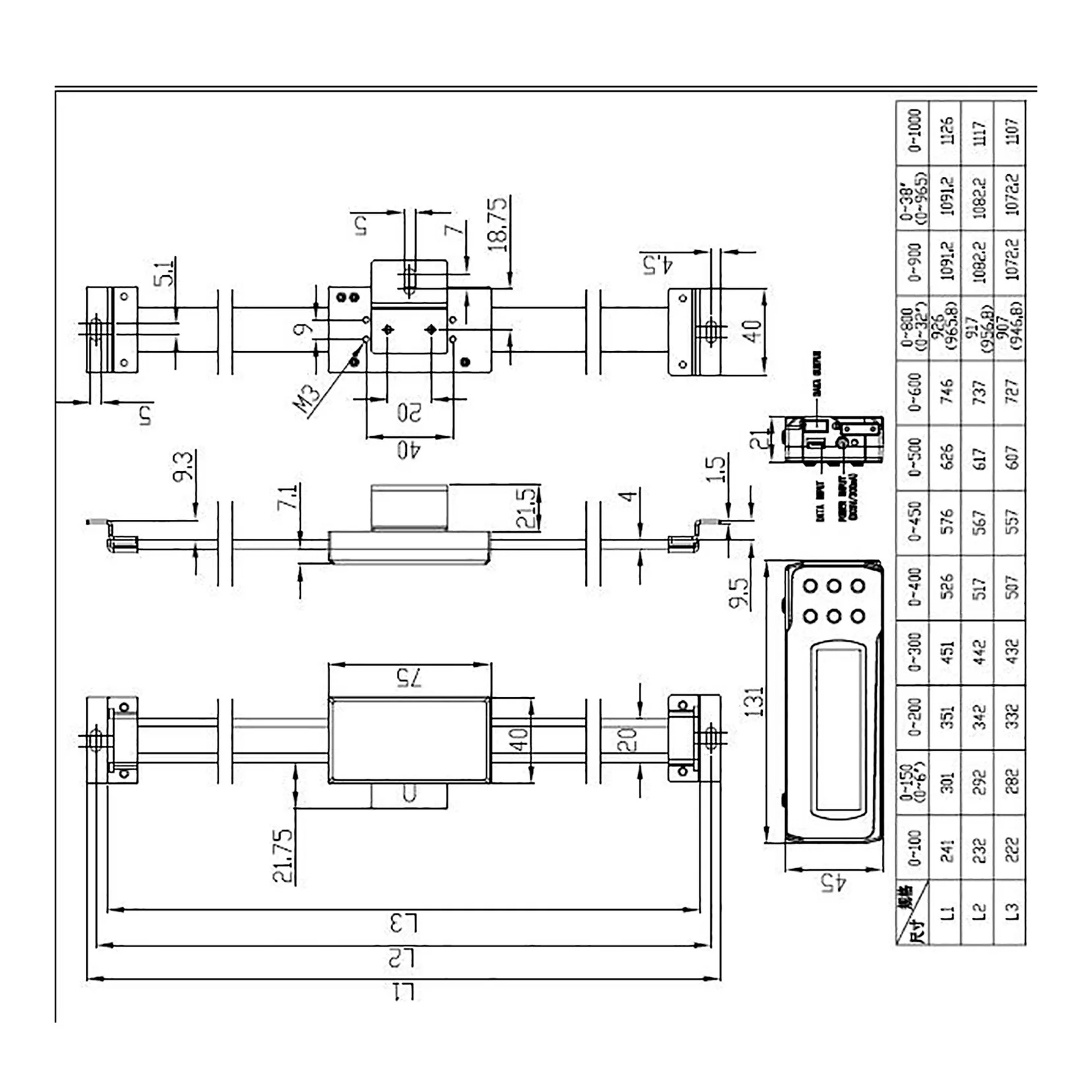 Black digital machine fence readout with magnetic remote display