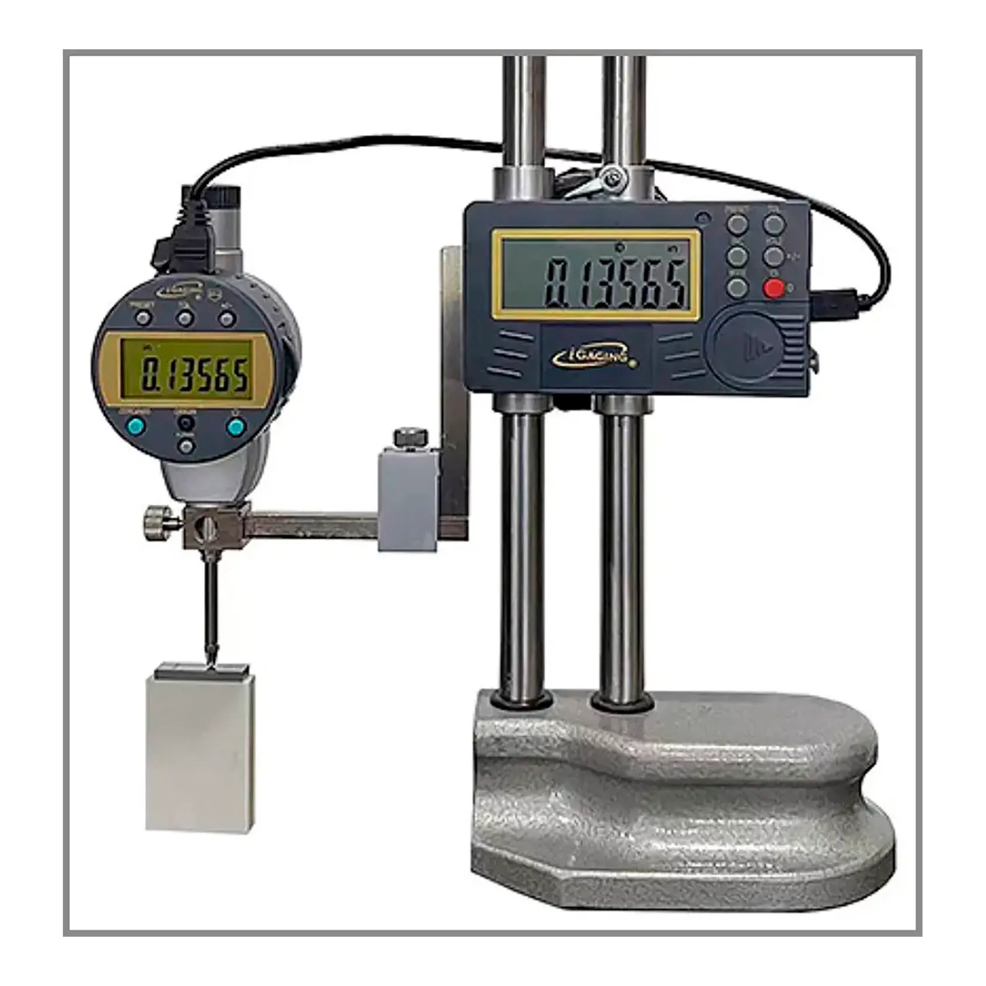 Twin beam digital height gauge with LCD display and USB data output