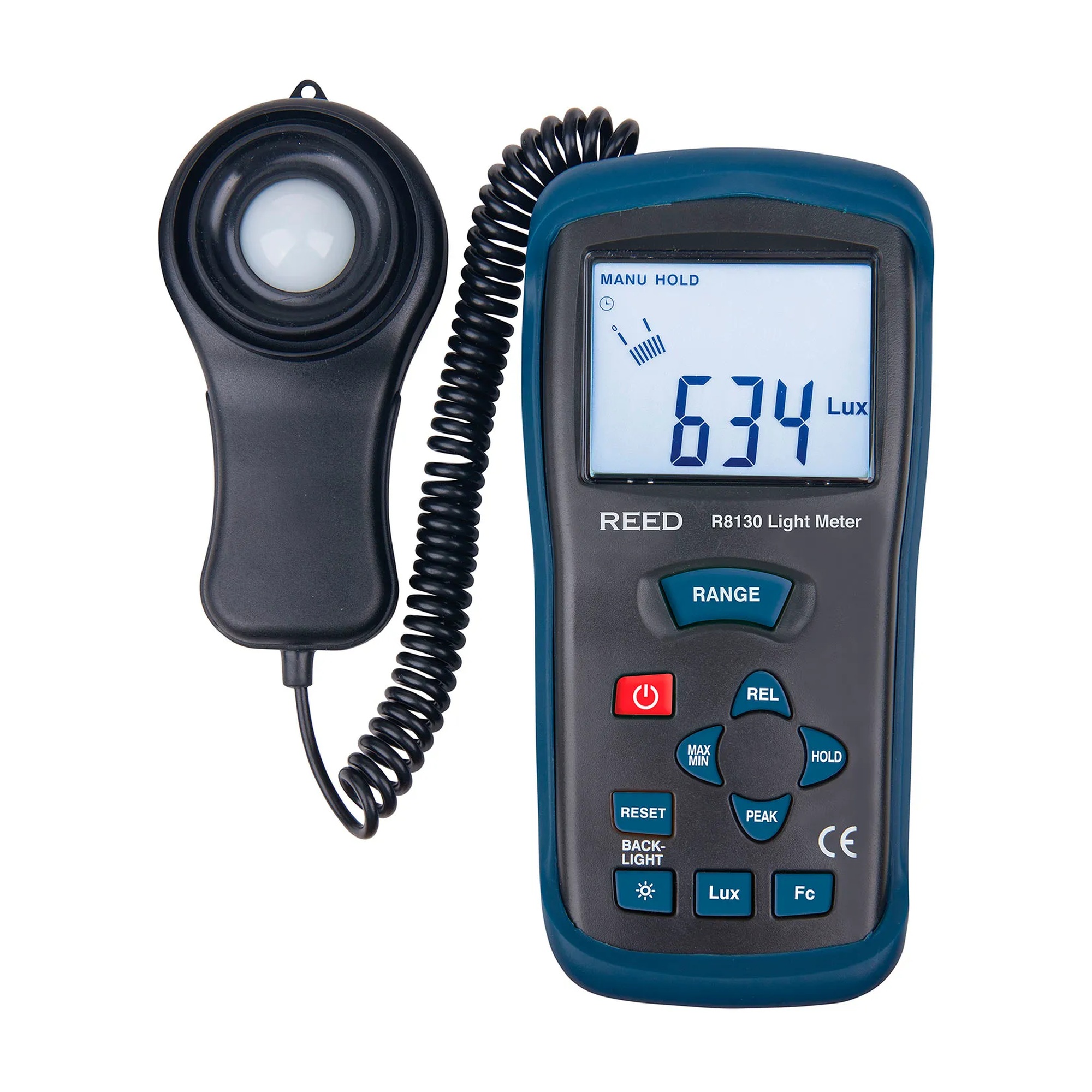 Digital Light Meter with Tethered Sensor