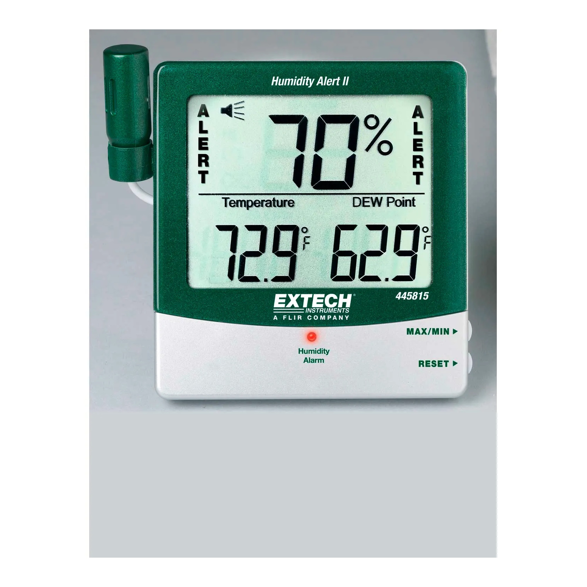 Big-Digit Humidity Alert Meter with Remote Probe